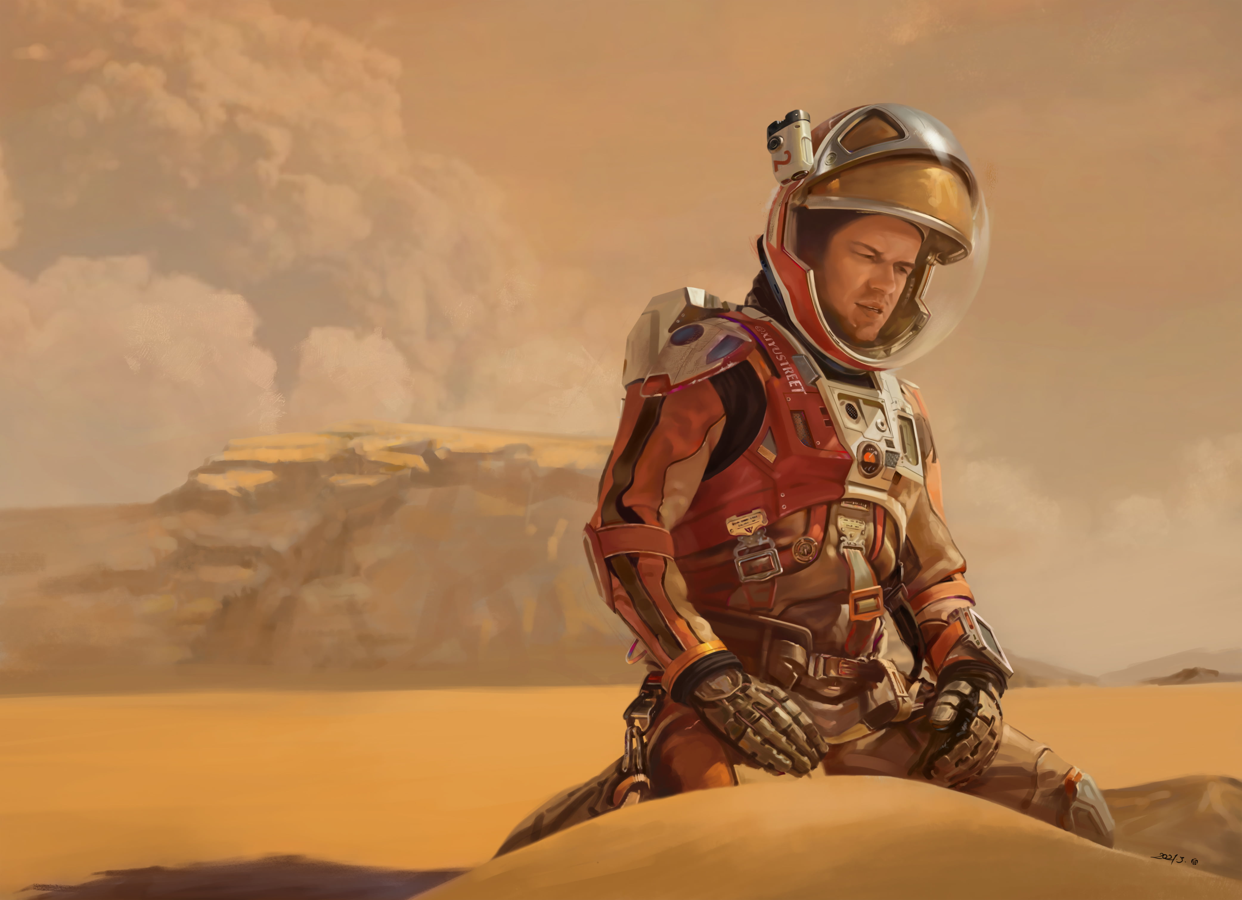 Mars rescue    Mars, 4K, Hand drawn, HD Wallpaper