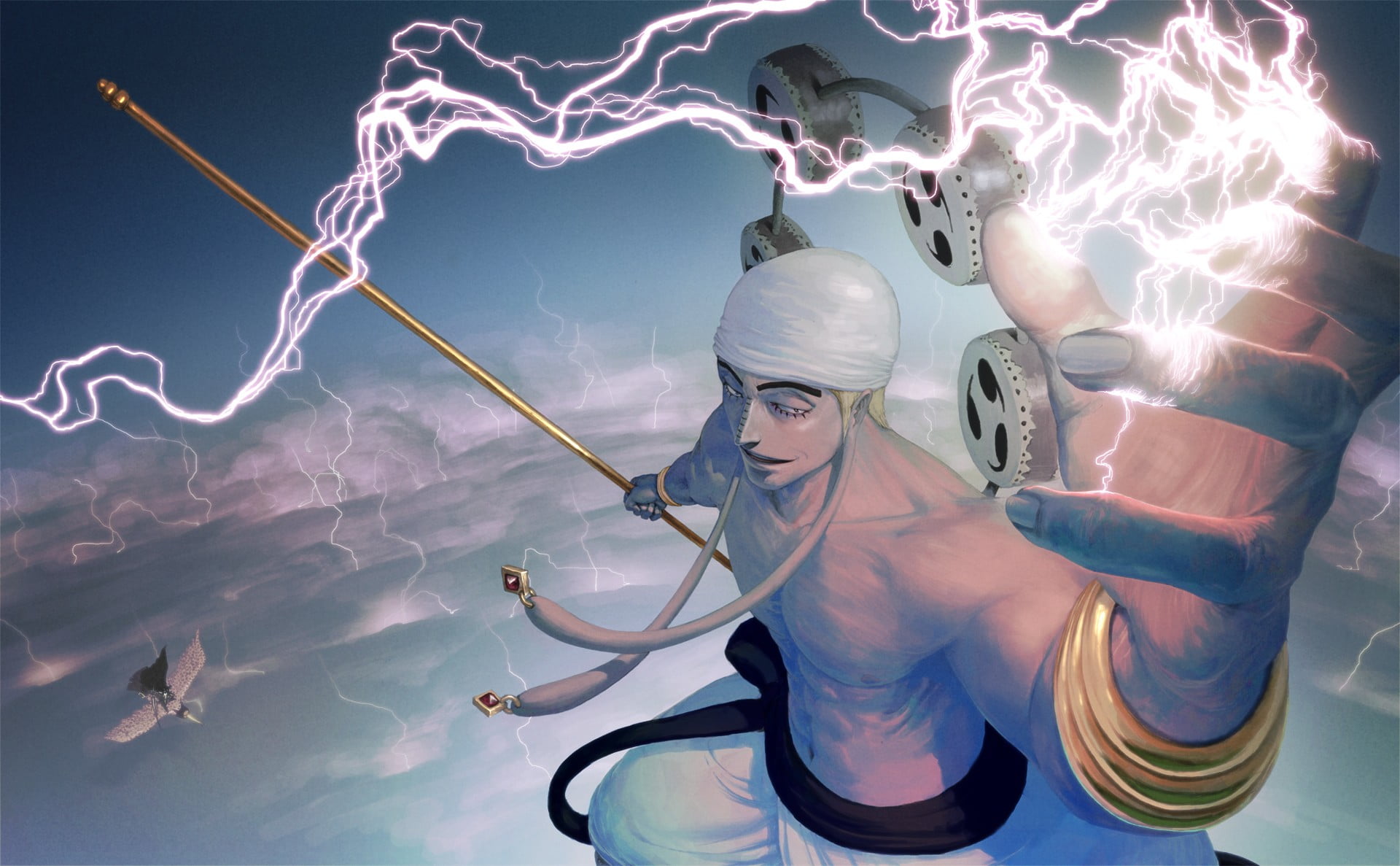 illustration, adult, mid adult, creativity, young adult, representation, One Piece, lightning, underwater, front view, real people, piece, lifestyles, nature, HD Wallpaper