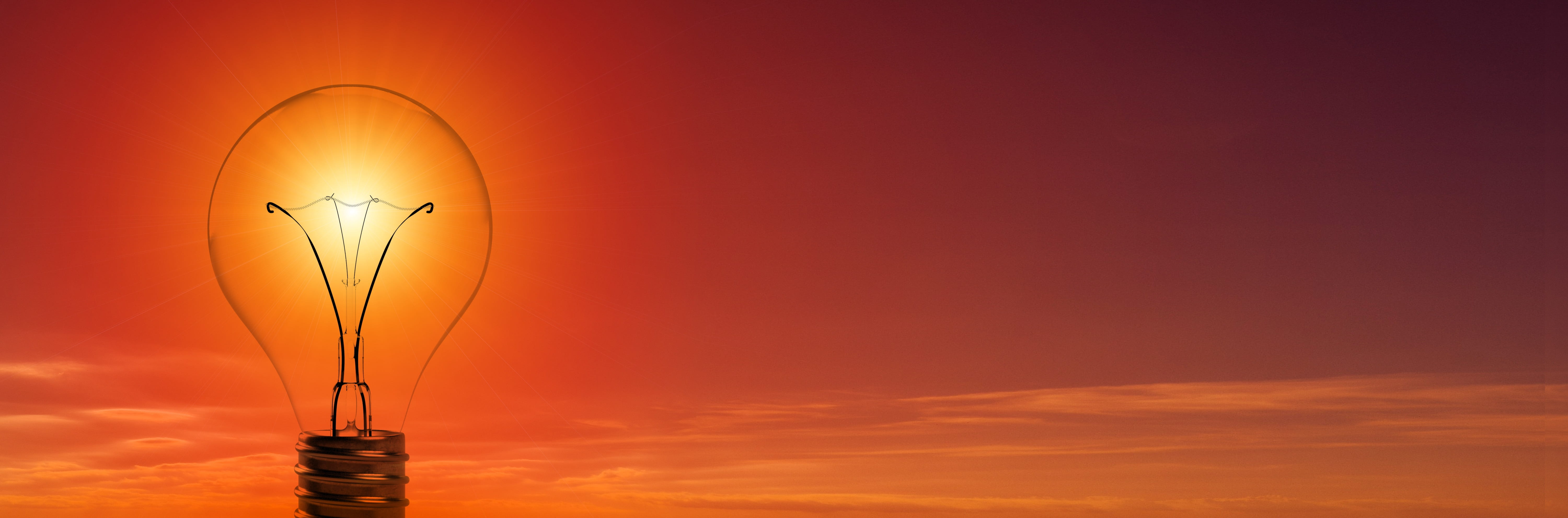 energy, light bulb, dramatic sky, red, renewable, alternative, 5K, luminosity, orange color, turn, nature, light - natural phenomenon, no people, clear, HD Wallpaper