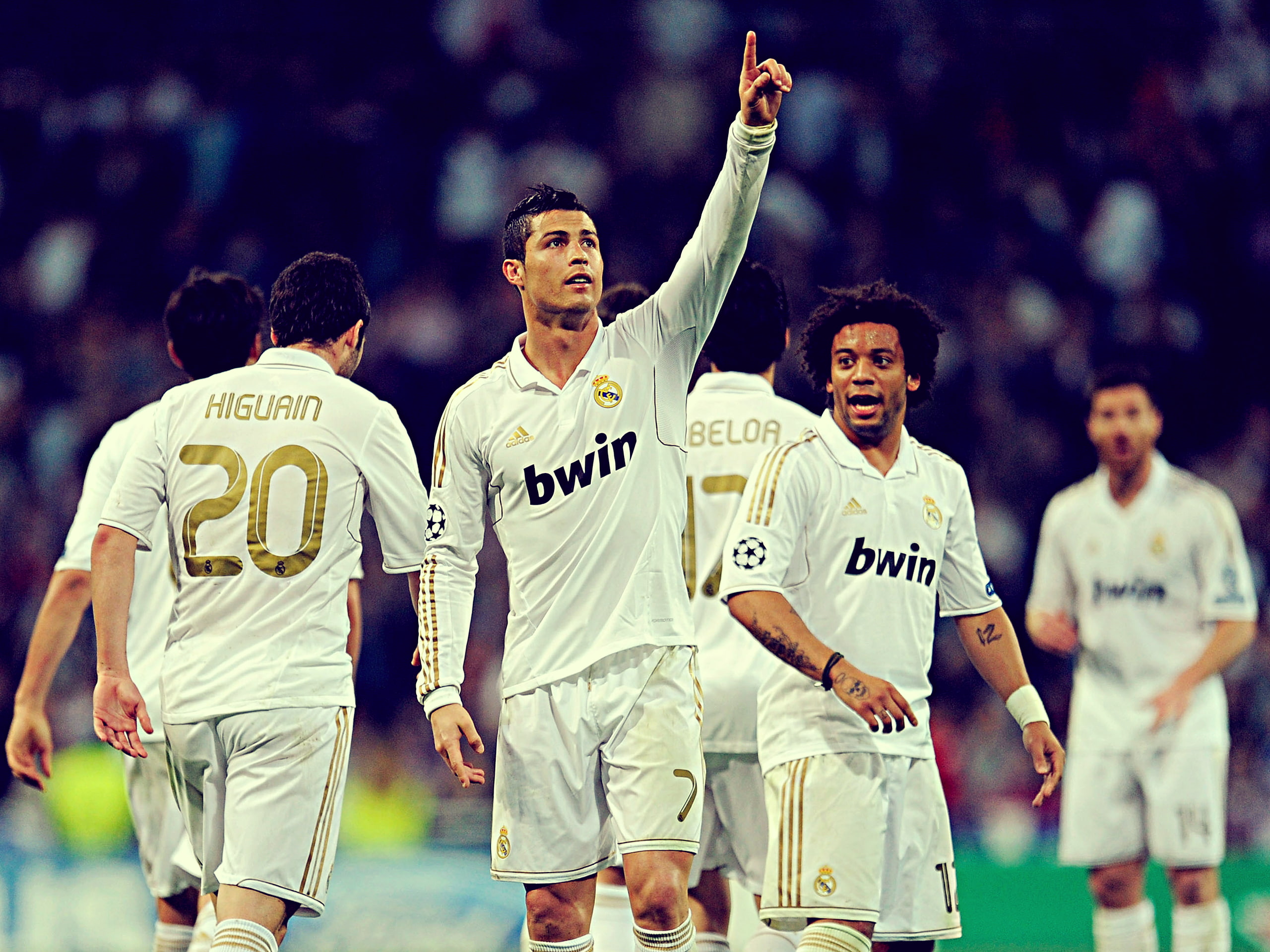 sports, white, teammates, cristiano, ronaldo, 2K, cr7, HD Wallpaper