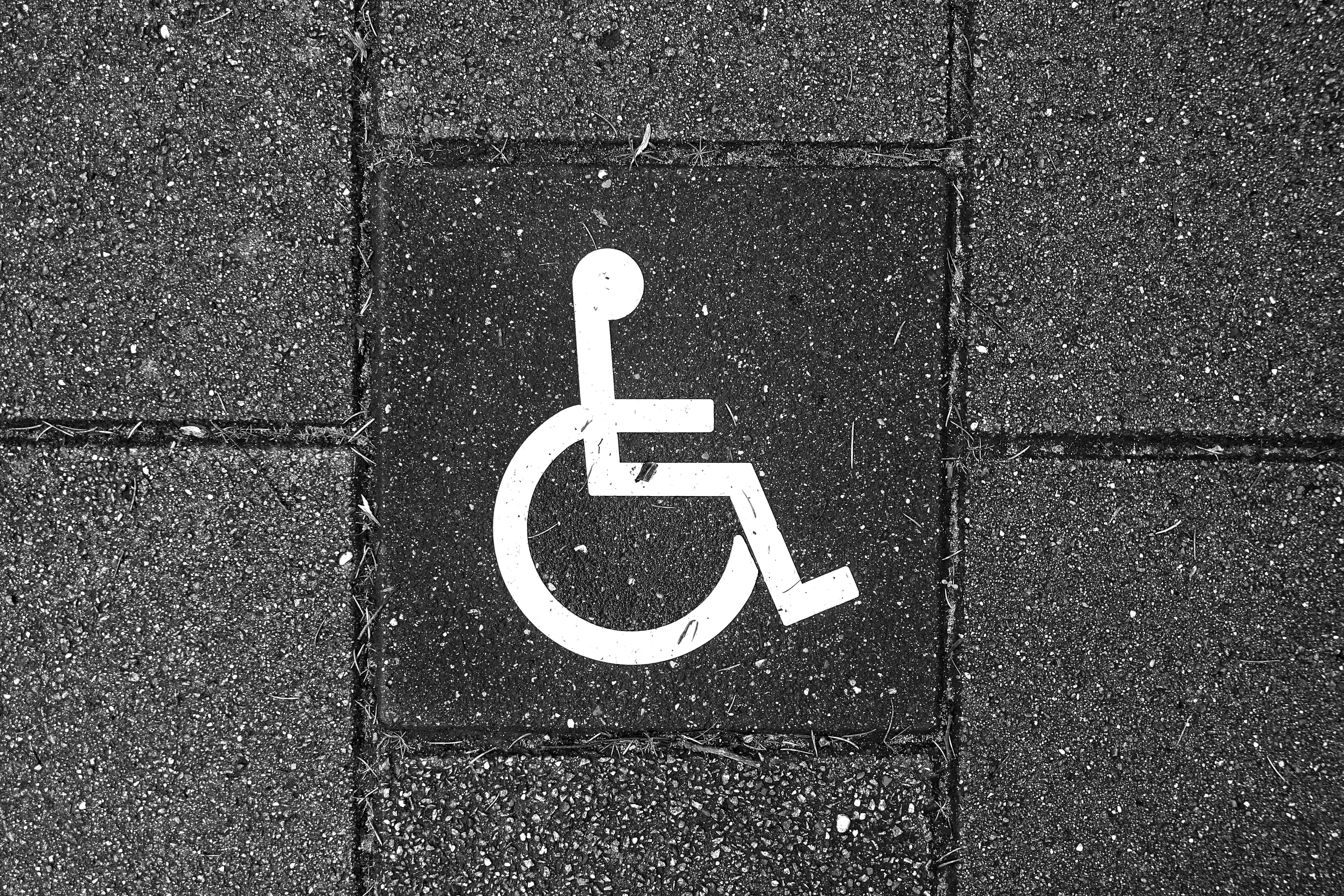 wheelchair access, vehicle, information, communication, day, accessibility, wheelchair ramp, disabled access, tile, wheelchair, road, 4K, sign, no people, HD Wallpaper