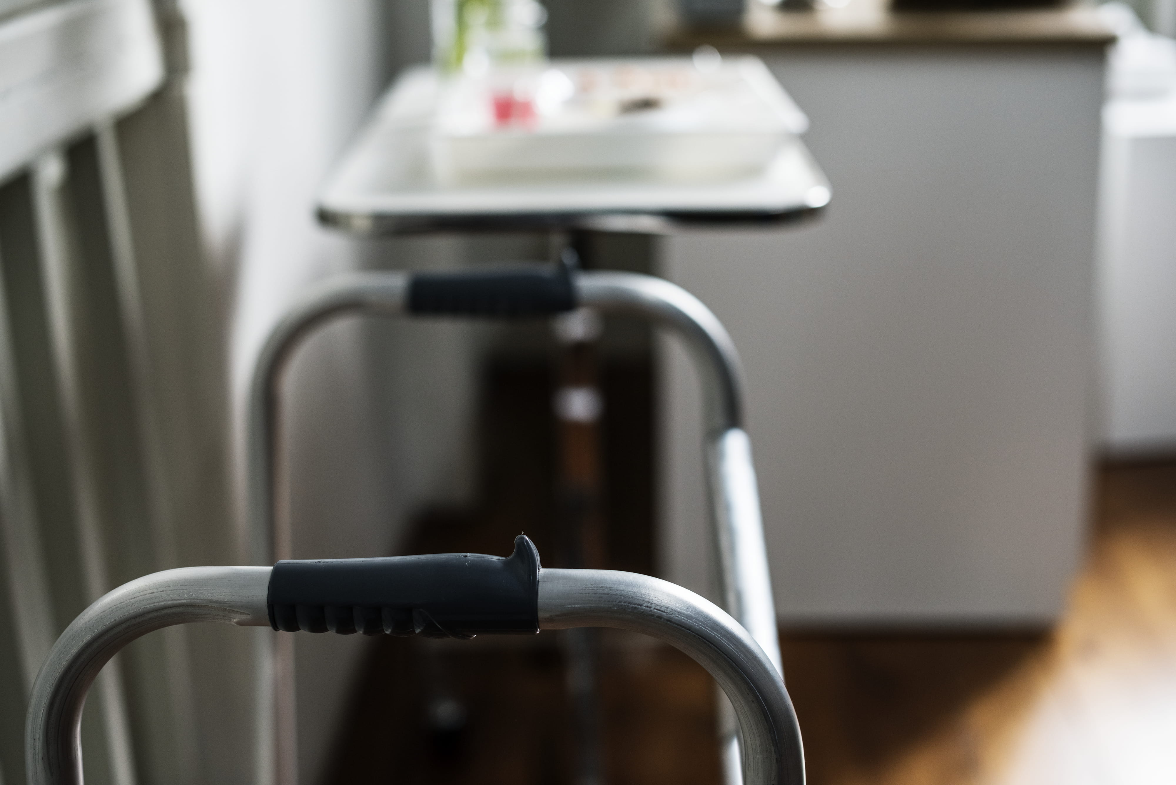 healthcare, walker, machinery, access, still life, treatment, focus on foreground, selective focus, metal, hygiene, focus, medical, wood, rest, domestic kitchen, HD Wallpaper