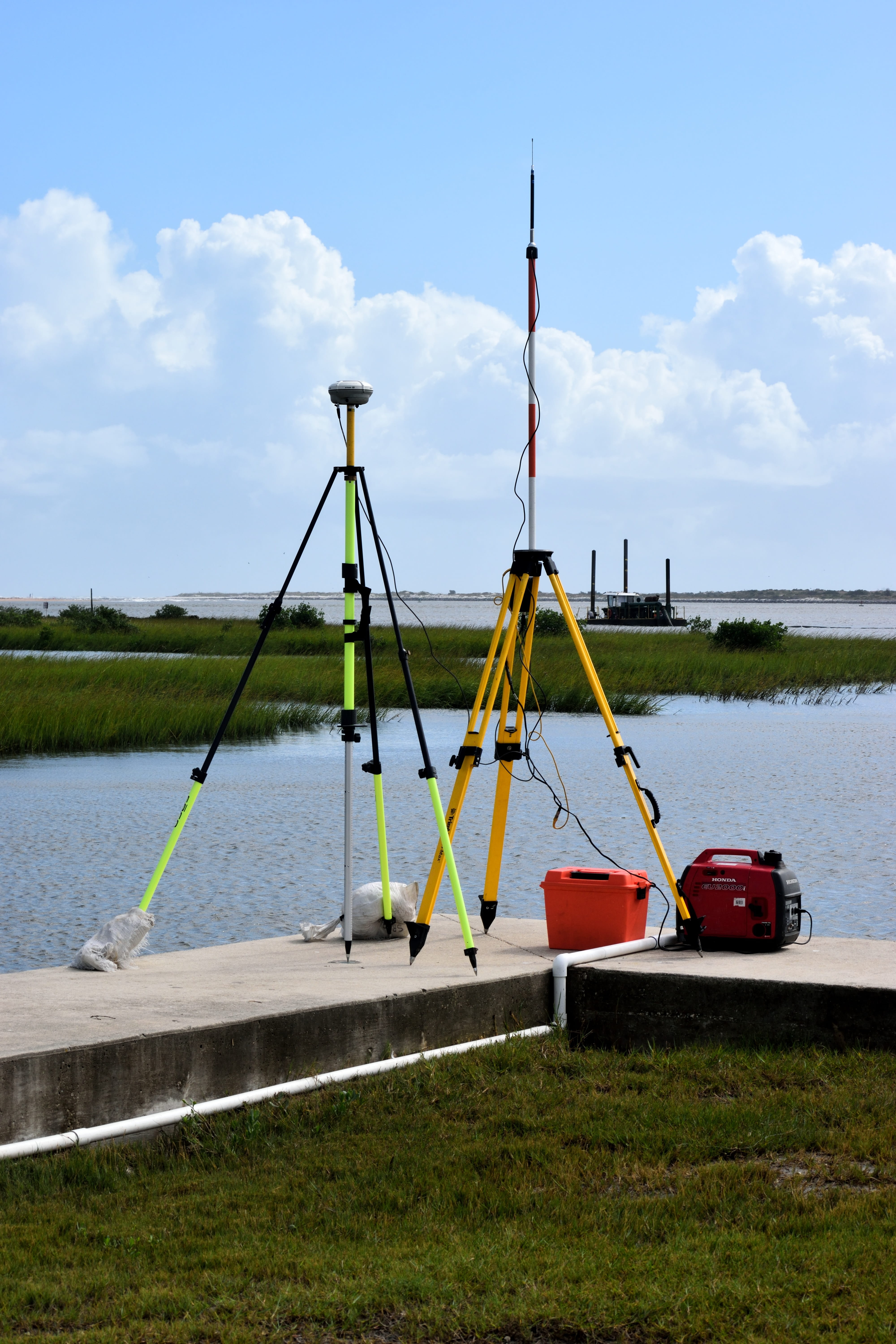 surveying, instrument, optical, road, no people, non-urban scene, inspection, surveying equipment, survey, angles, measuring, day, industry, cloud - sky, Phone HD Wallpaper