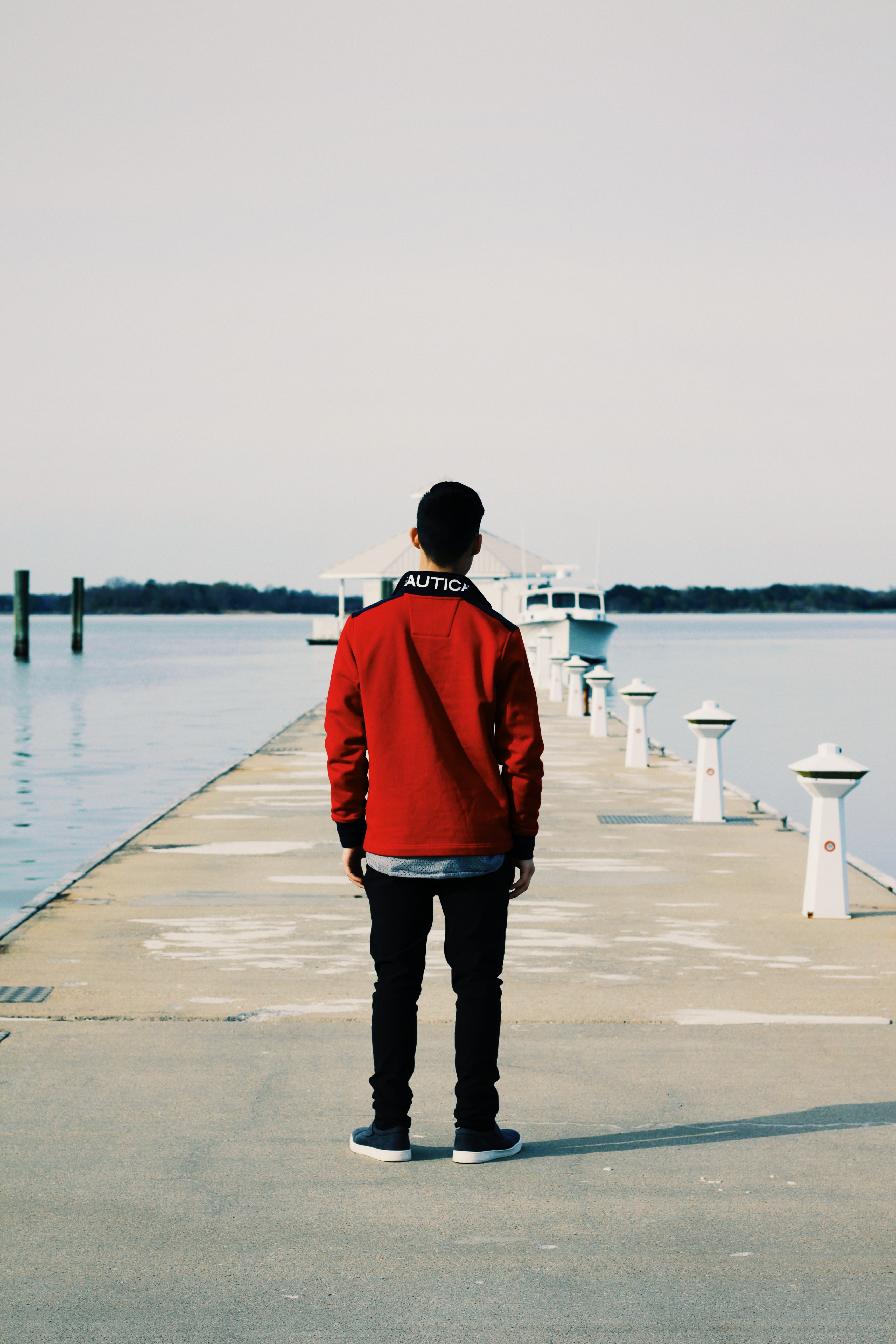 chesapeake bay, outdoors, one person, transportation, casual clothing, pondering, water, blue water, beauty in nature, sea, lifestyles, leisure activity, Phone HD Wallpaper