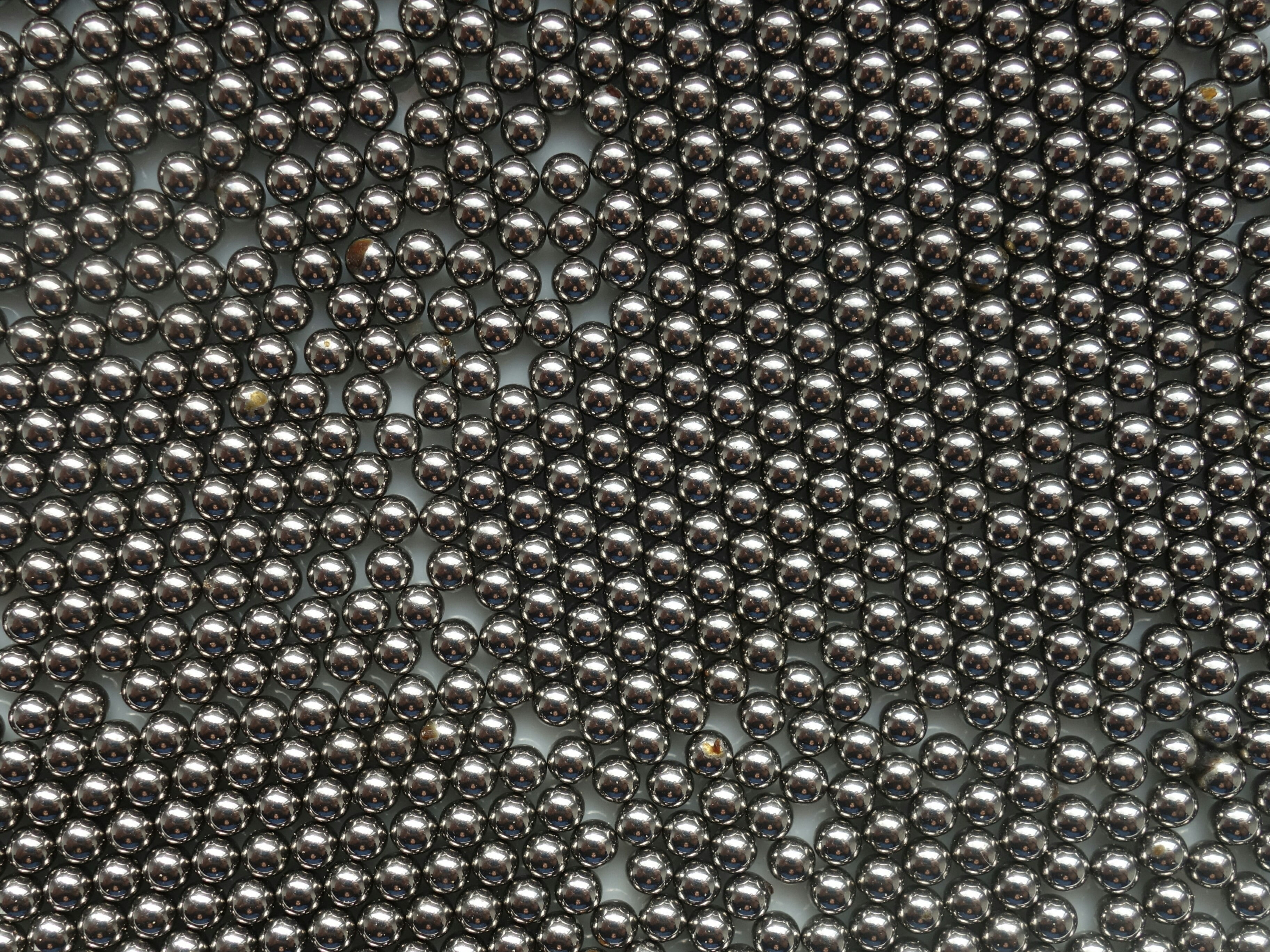 metallic, aluminum, gray, circle, textured, iron - metal, alloy, industry, lot, balls, surface, repetition, abstract, metal, pattern, backgrounds, indoors, HD Wallpaper