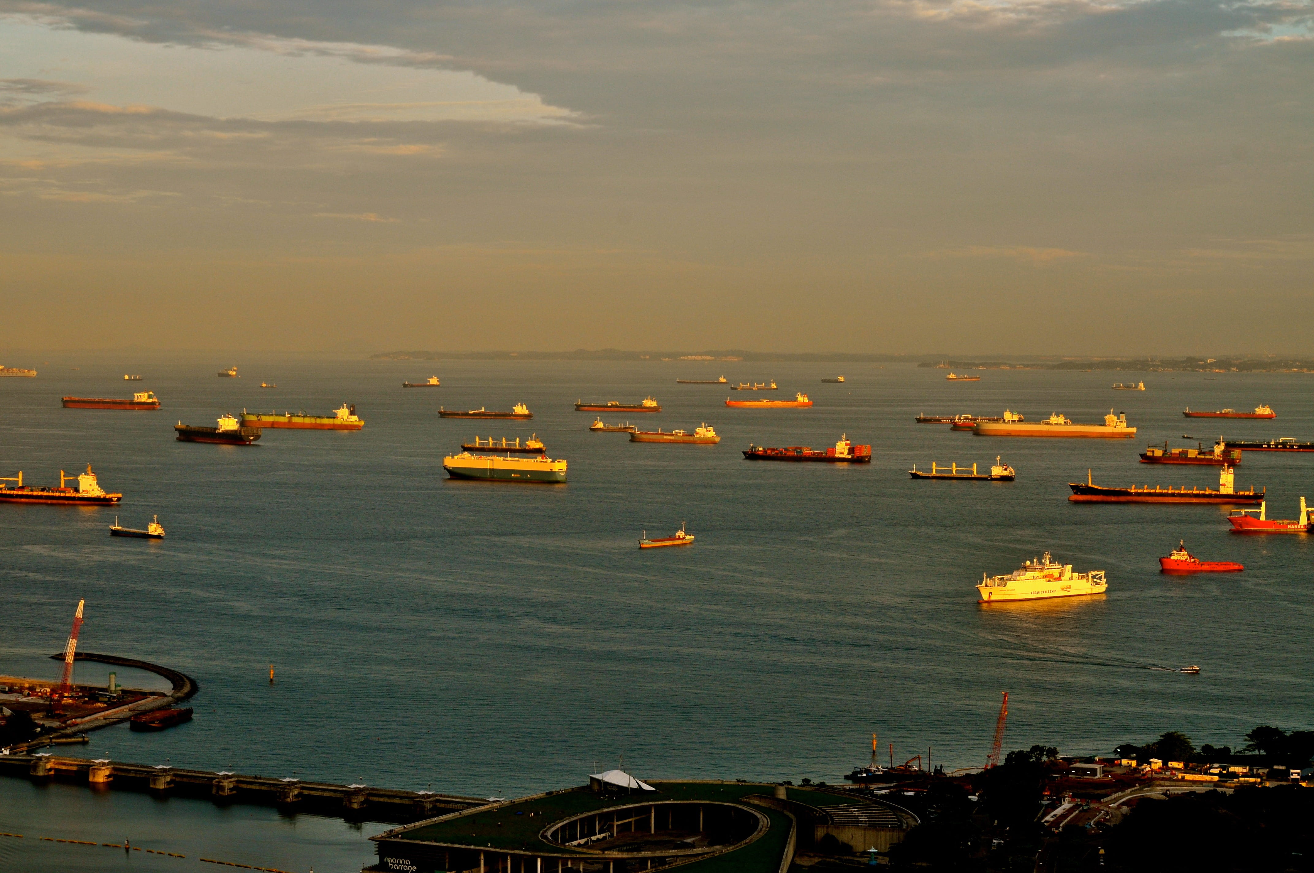 romantic, Water, city, ship, horizon, bay, coast, river, Twilight, architecture, color, waterfront, shipping, 4K, high angle view, vacation, tourism, marina, HD Wallpaper