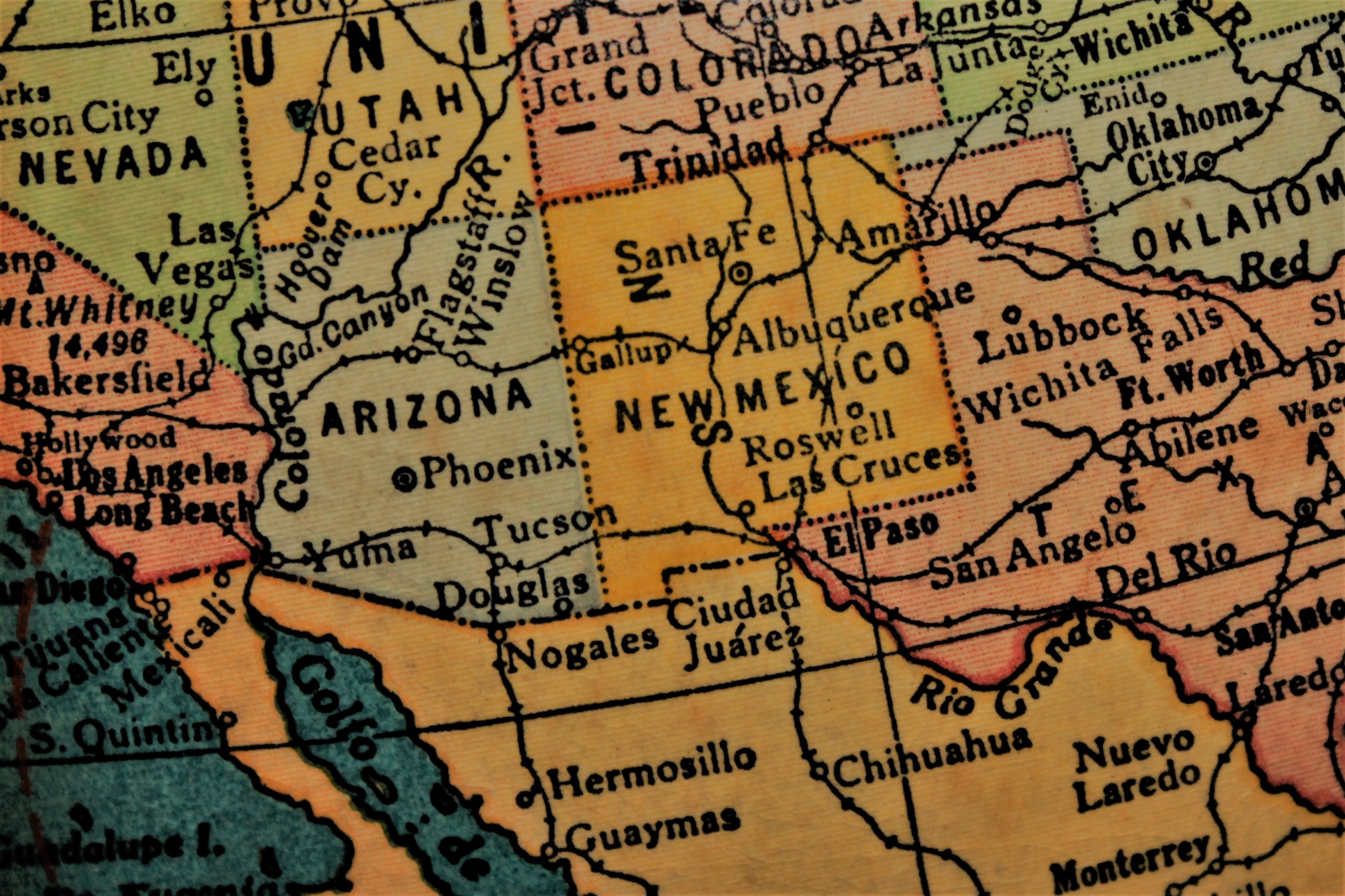 santa fe, southwest map, trip, indoors, global communications, the past, arizona, journey, aggression, violence, drive, close-up, albuquerque, man made, HD Wallpaper