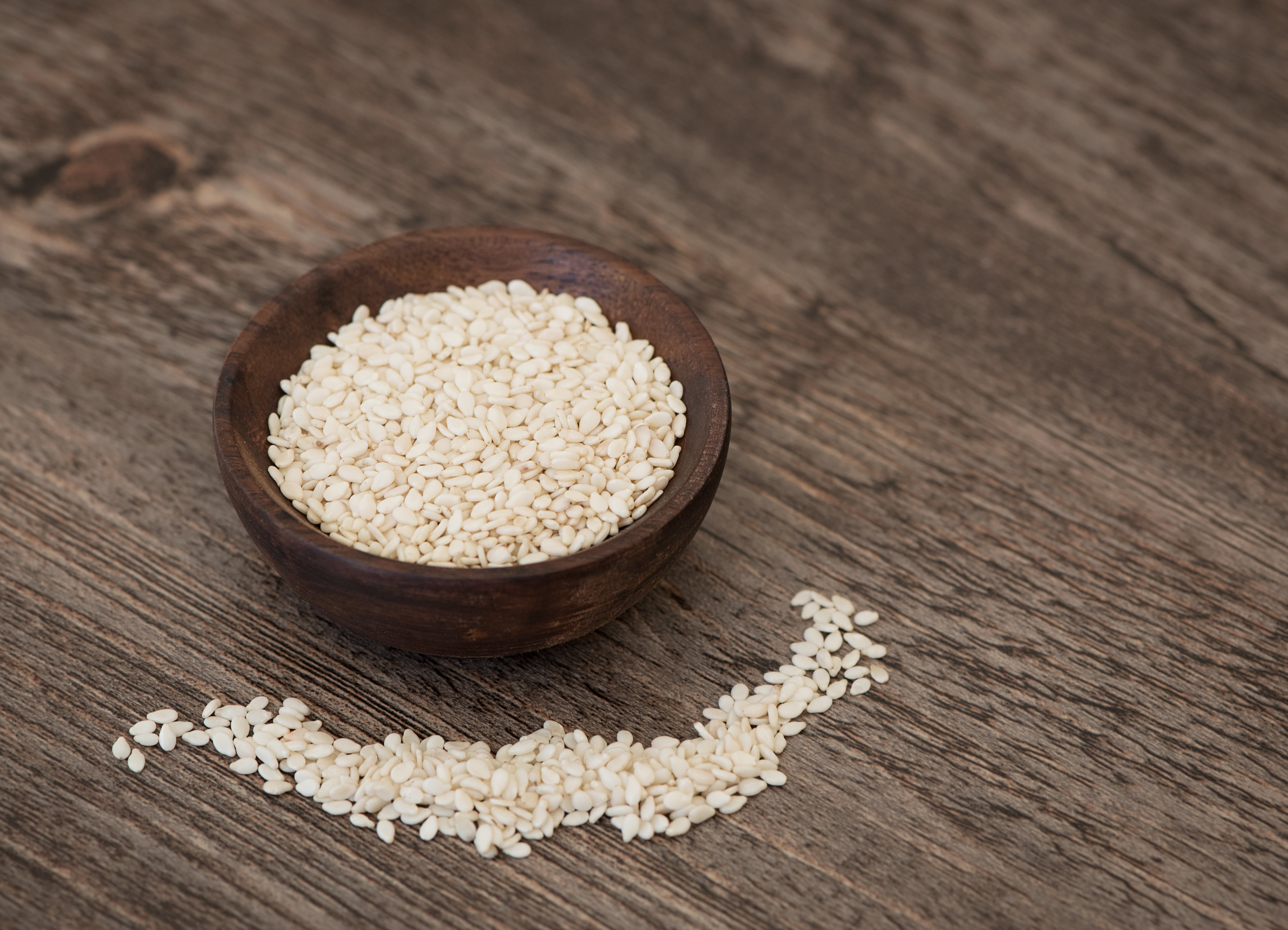 healthy, bowl, indoors, vessel, vitamins, wood - material, holzschüsselchen, brown, plant, nutrition, rice, rice - food staple, vegetarian food, freshness, HD Wallpaper