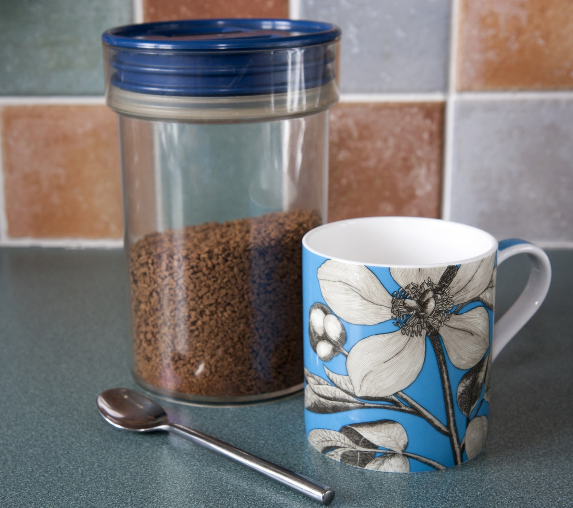 coffee, morning, drink, kitchen utensil, pattern, 720P, teaspoon, coffee granules, transparent, glass - material, mug, cafe, container, no people, breakfast, HD Wallpaper