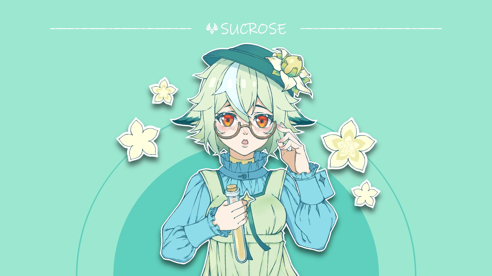anime girls, 1080P, Sucrose (Genshin Impact), Genshin Impact, HD Wallpaper