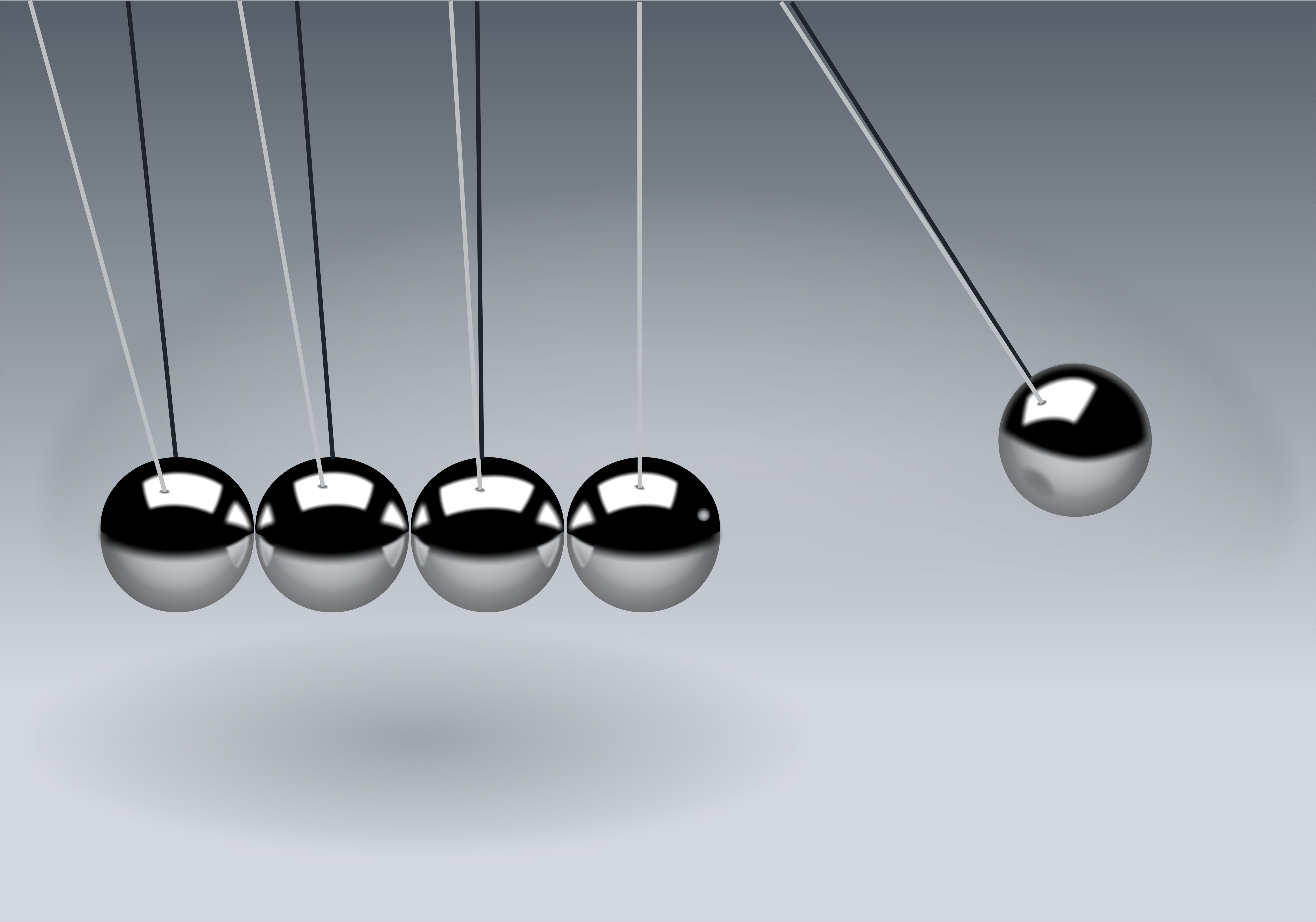 wealth, no people, illustration, gray, black-and-white, newtons cradle, 5K, luxury, sphere, fashion, studio shot, science, white, gray background, motion, HD Wallpaper