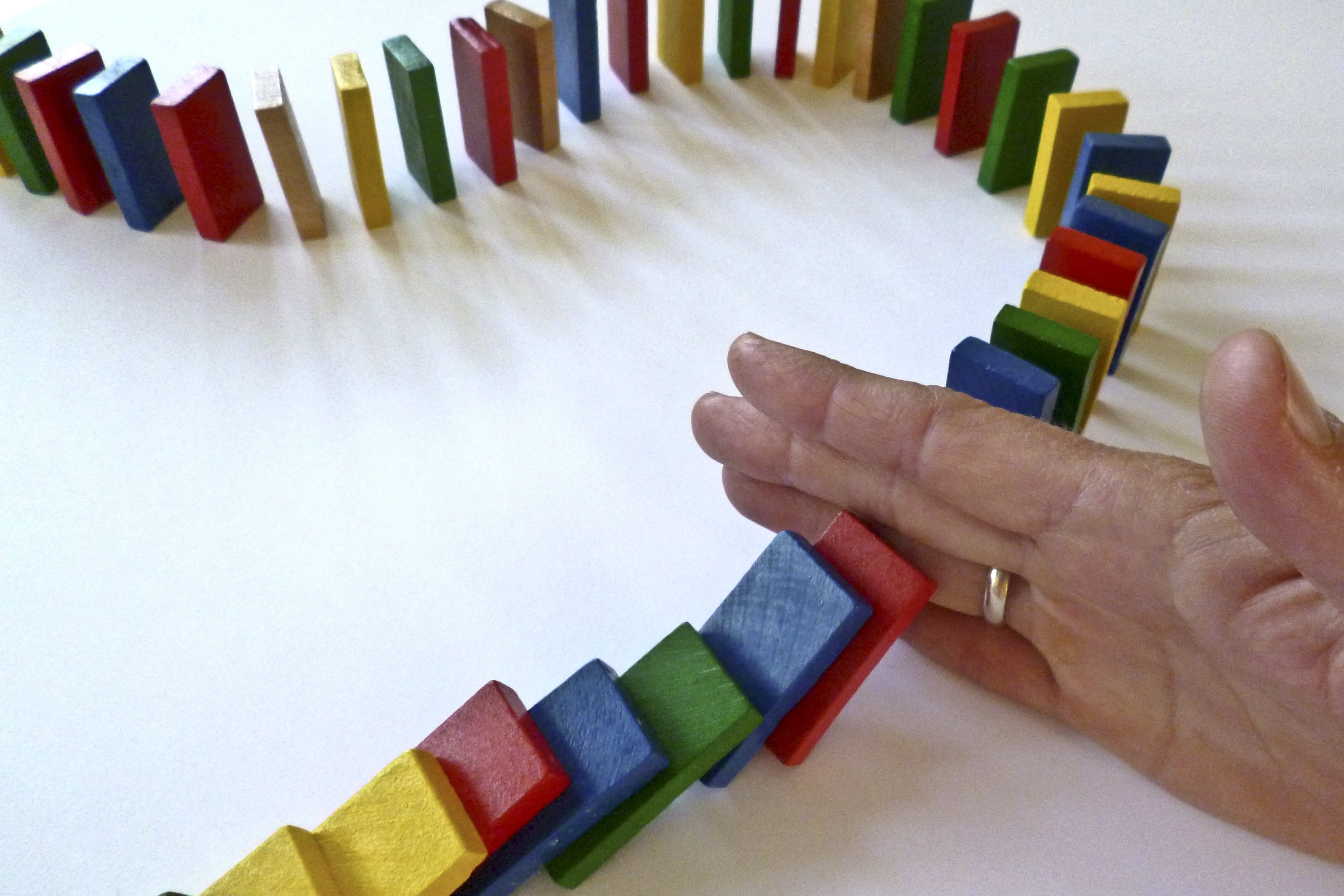 adults only, Domino, high angle view, indoors, human body part, Barricade, white background, 2K, real people, sequence, in a row, play stone, blocks, domino effect, HD Wallpaper