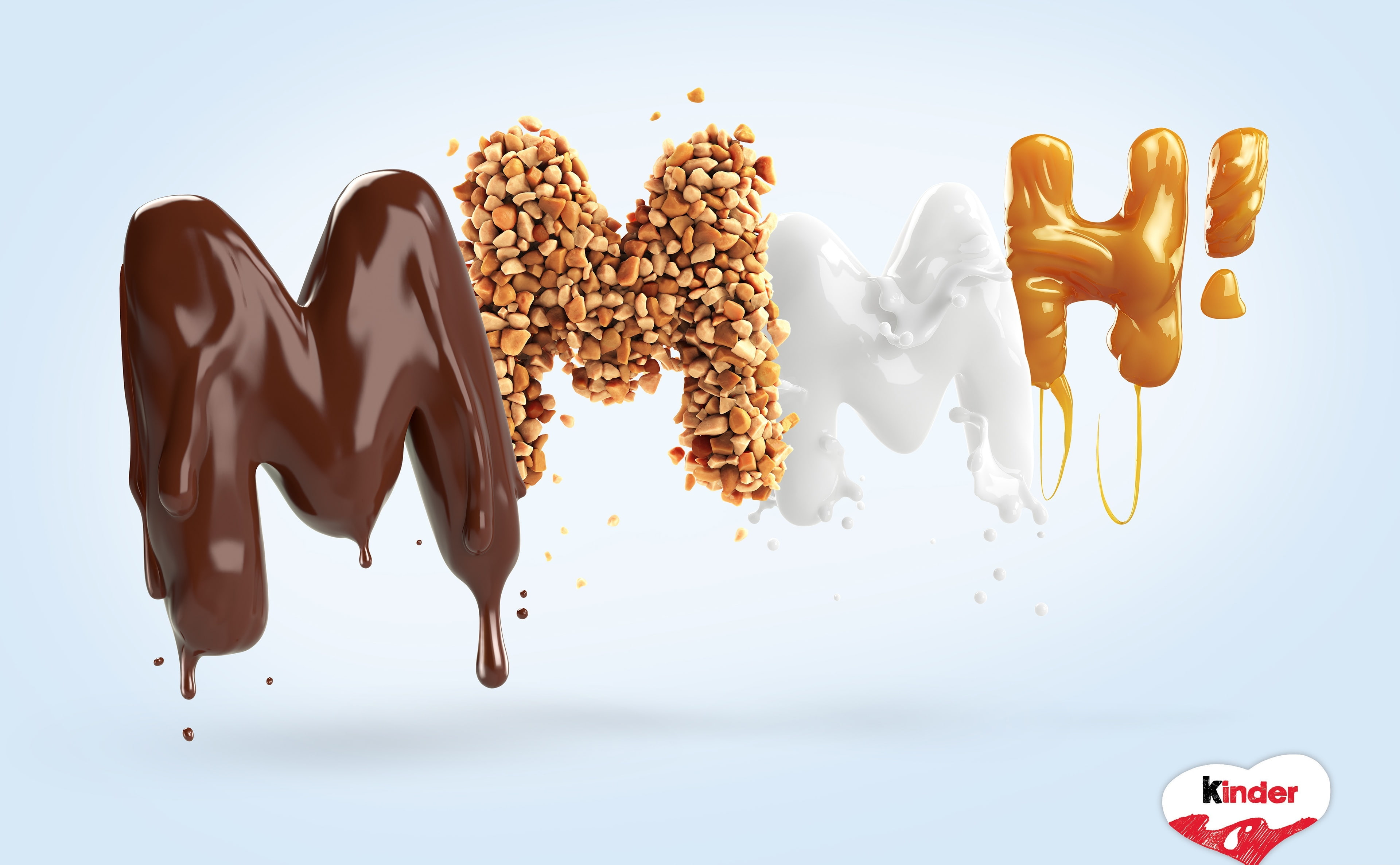 freshness, ready-to-eat, Advertising, unhealthy eating, sweet food, studio shot, CGIArt, temptation, close-up, Chocolate, white background, kinder, mmmh, HD Wallpaper