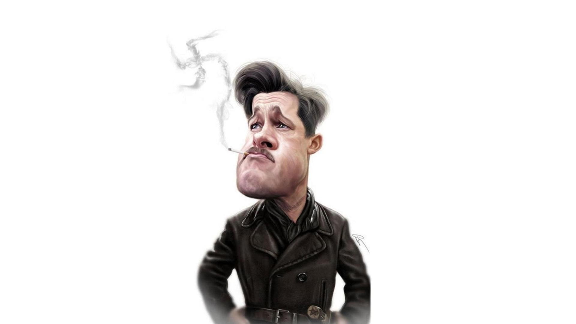 Brad Pitt, Inglourious Basterds, 1080P, swastika, Nazi, HD Wallpaper