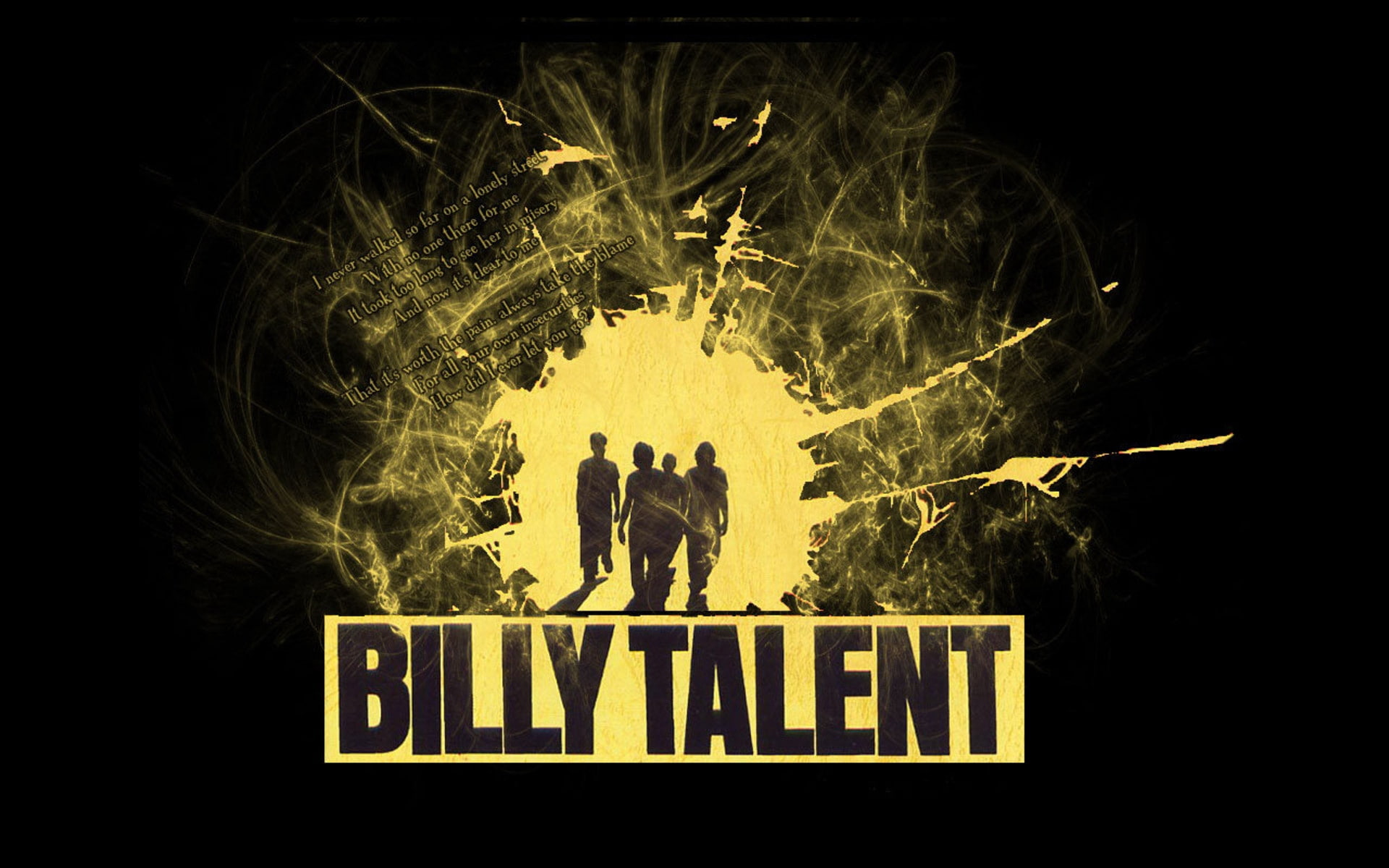 blot, lyrics, outline, billy talent, 1080P, silhouette, HD Wallpaper
