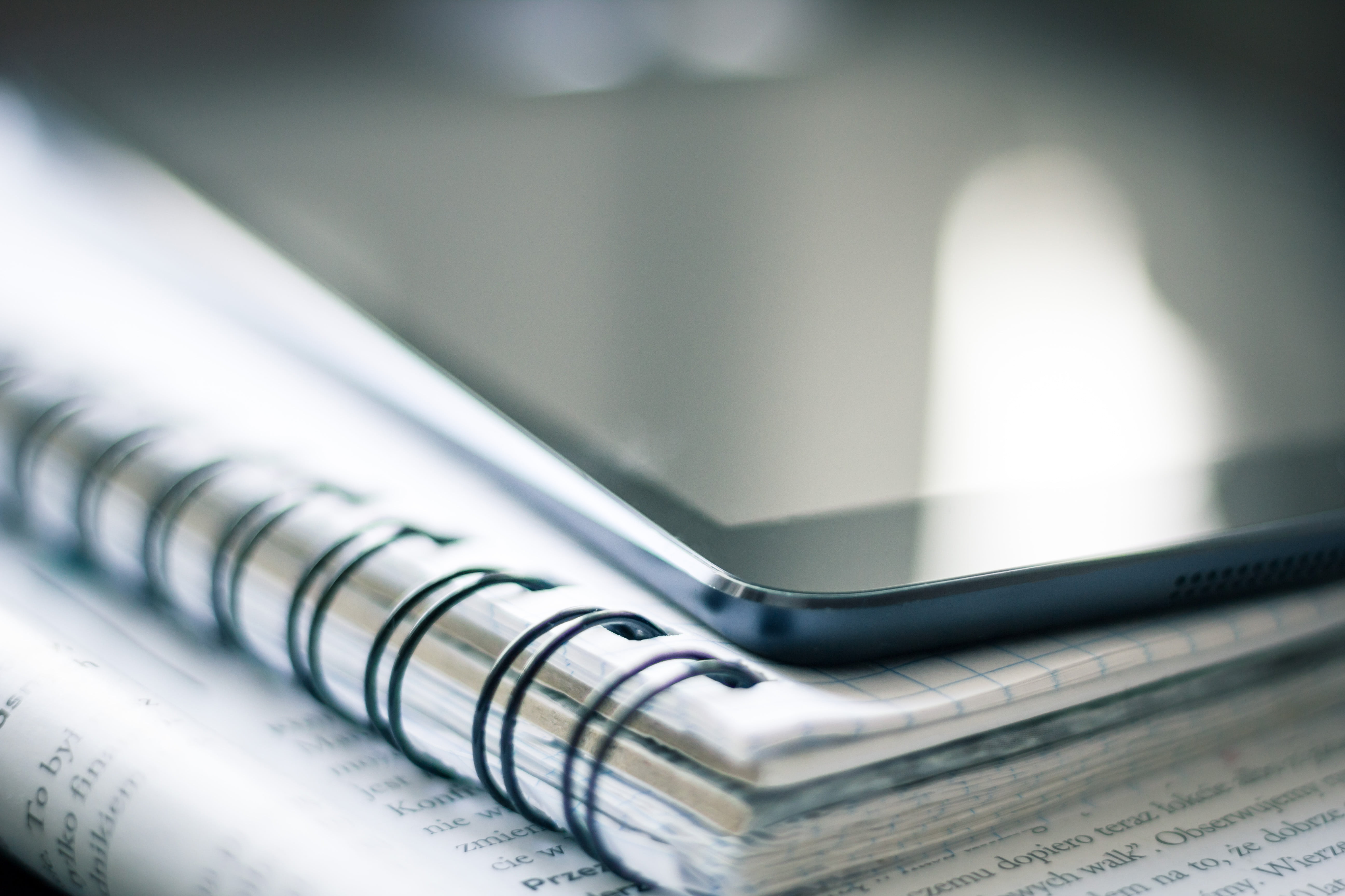 laptop, data, taking notes, literature, writing, text, newspaper, study, black and-white, pages, close -up, student, note pad, note, work, wealth, the media, HD Wallpaper