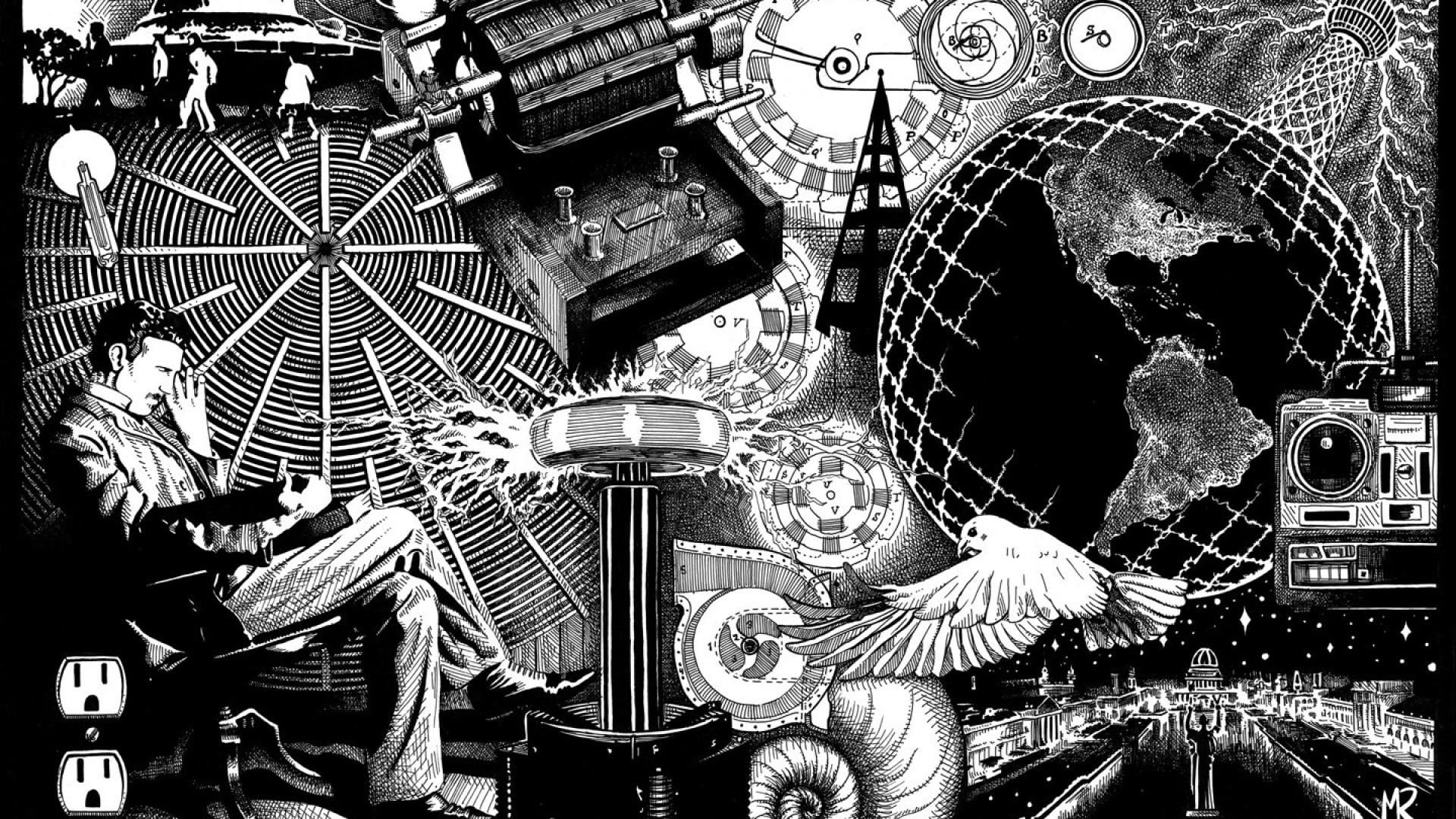 close-up, 1080P, large group of objects, decoration, art and craft, built structure, human representation, architecture, creativity, nikola tesla scientists, HD Wallpaper