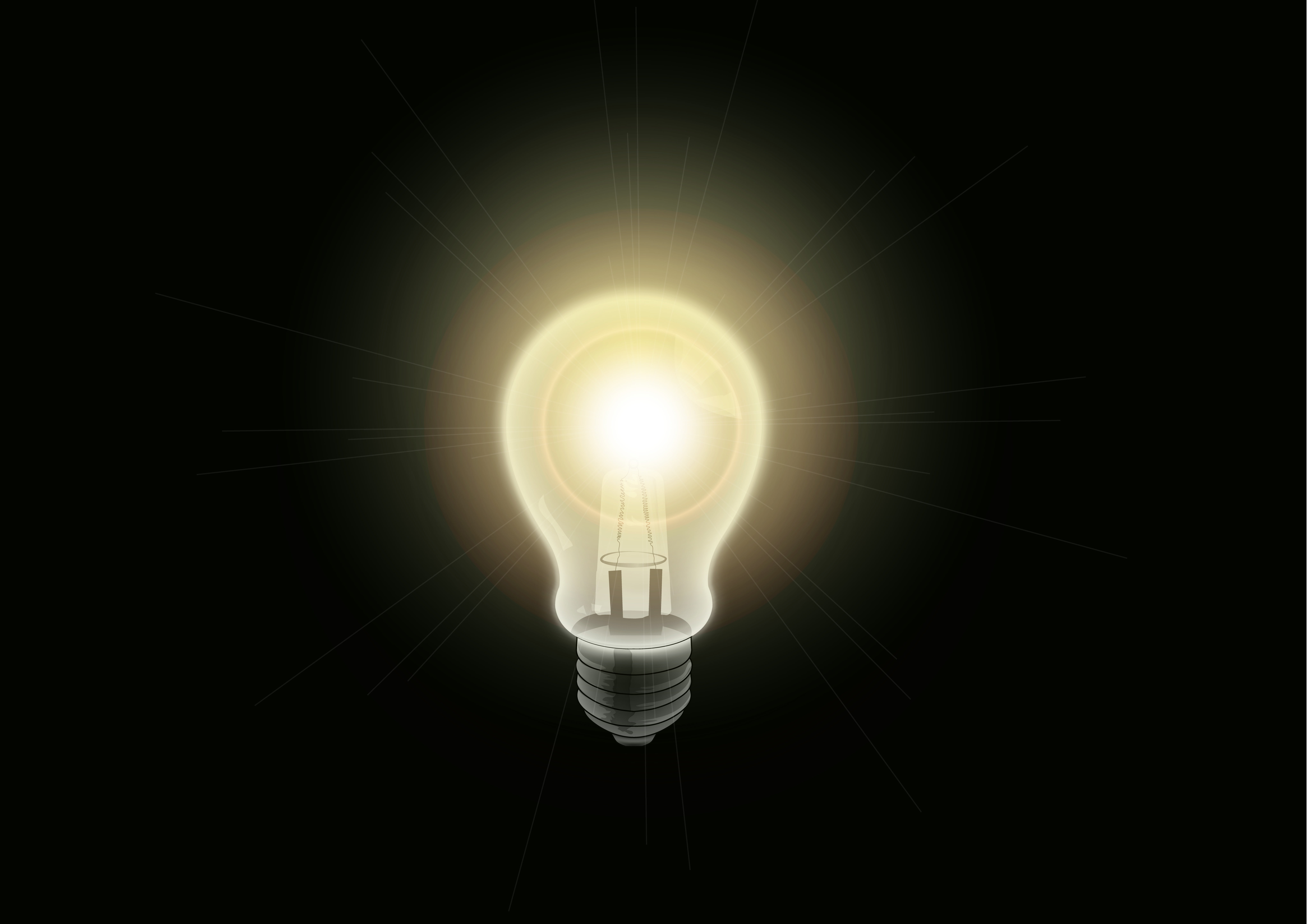 light bulb, single object, lighting equipment, energy efficient, idea, energy efficient lightbulb, black background, light beam, technology, fuel and power generation, HD Wallpaper