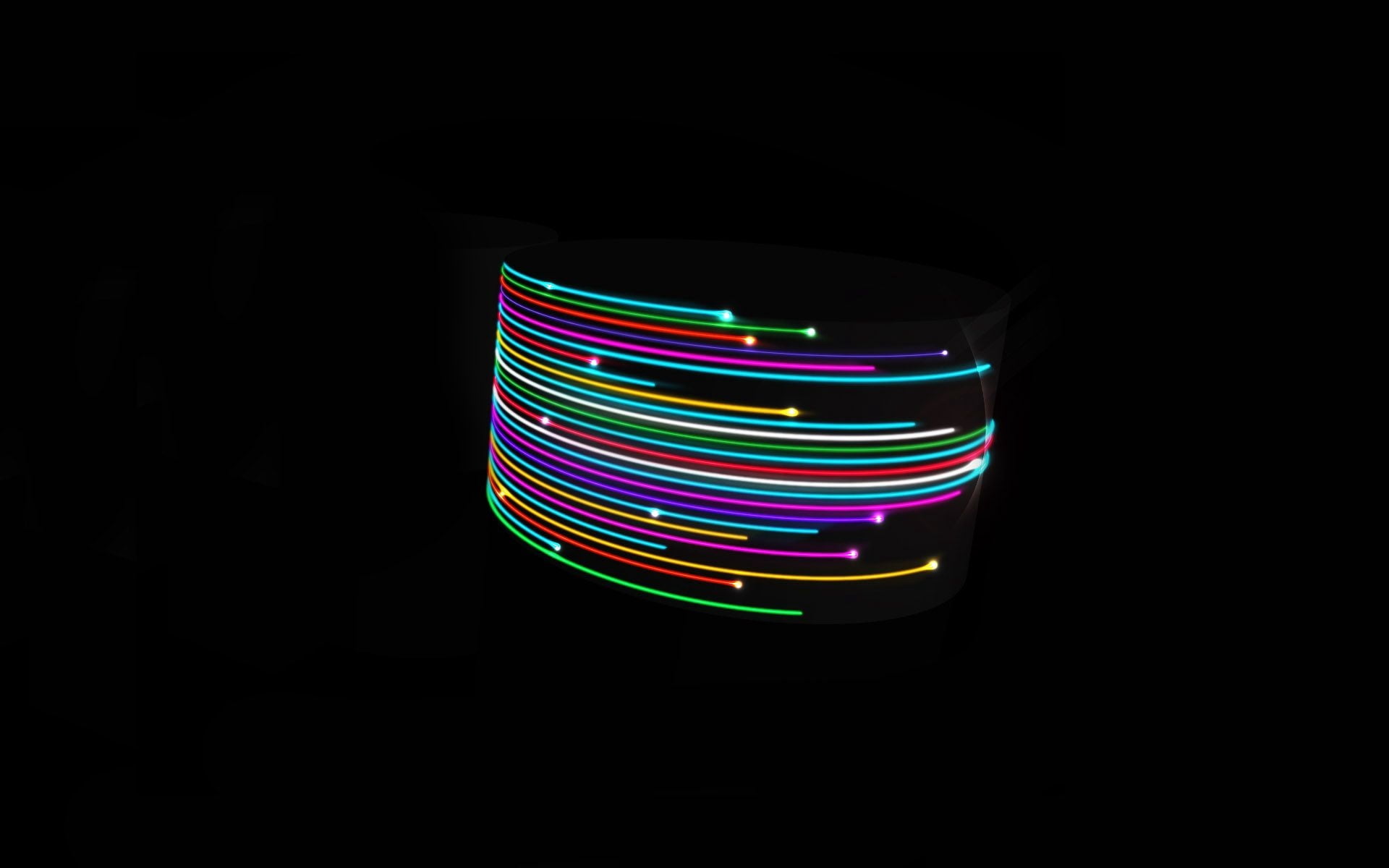 colorful, glowing, lines, line, bright, black background, business, connection, studio shot, light trail, shiny, speed, long exposure, electricity, technology, HD Wallpaper