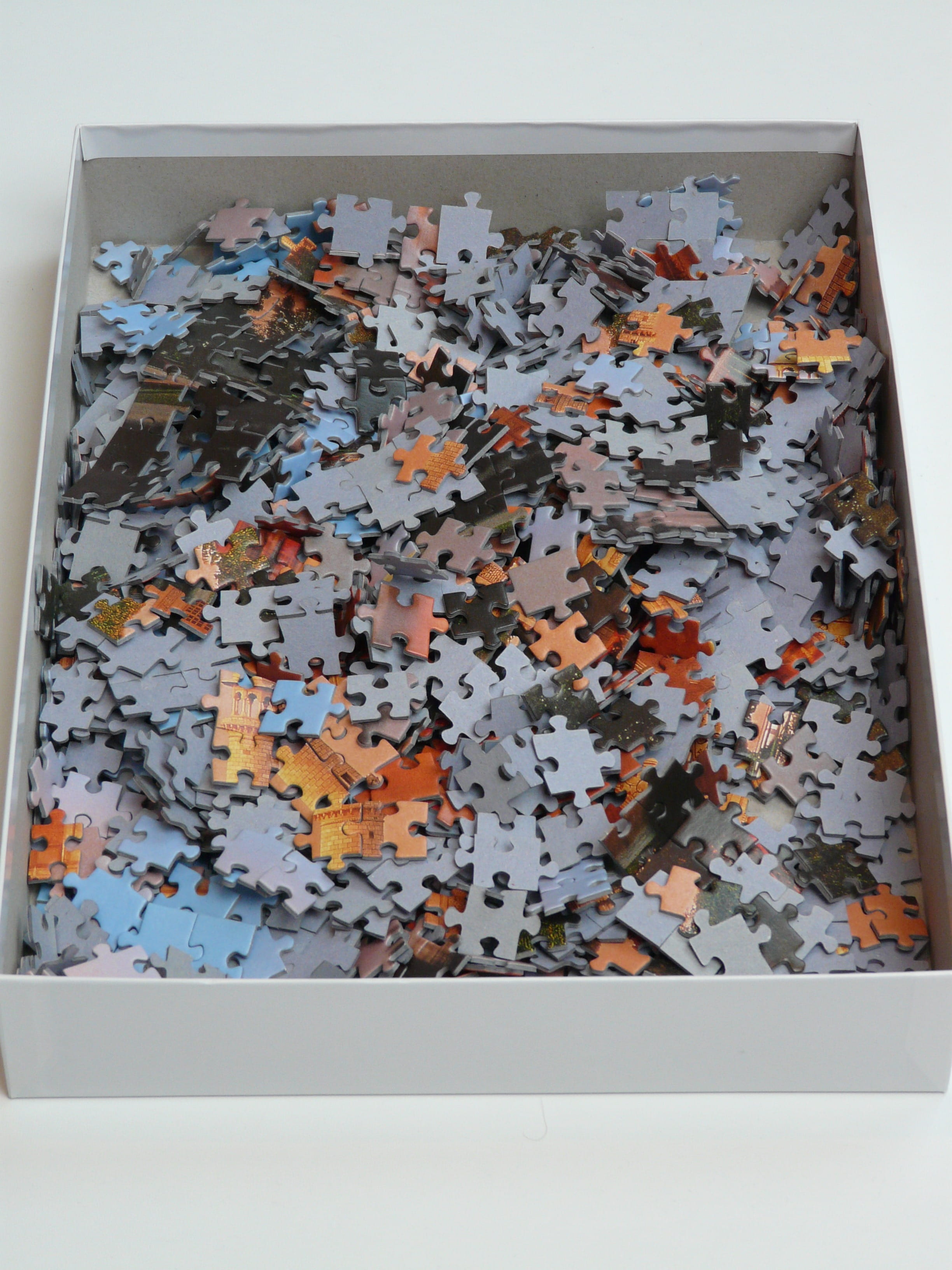 no people, patience, multi colored, play, abundance, large group of objects, memory cards covered with, Cardboard, Mess, pastime, pieces of the puzzle, Phone HD Wallpaper