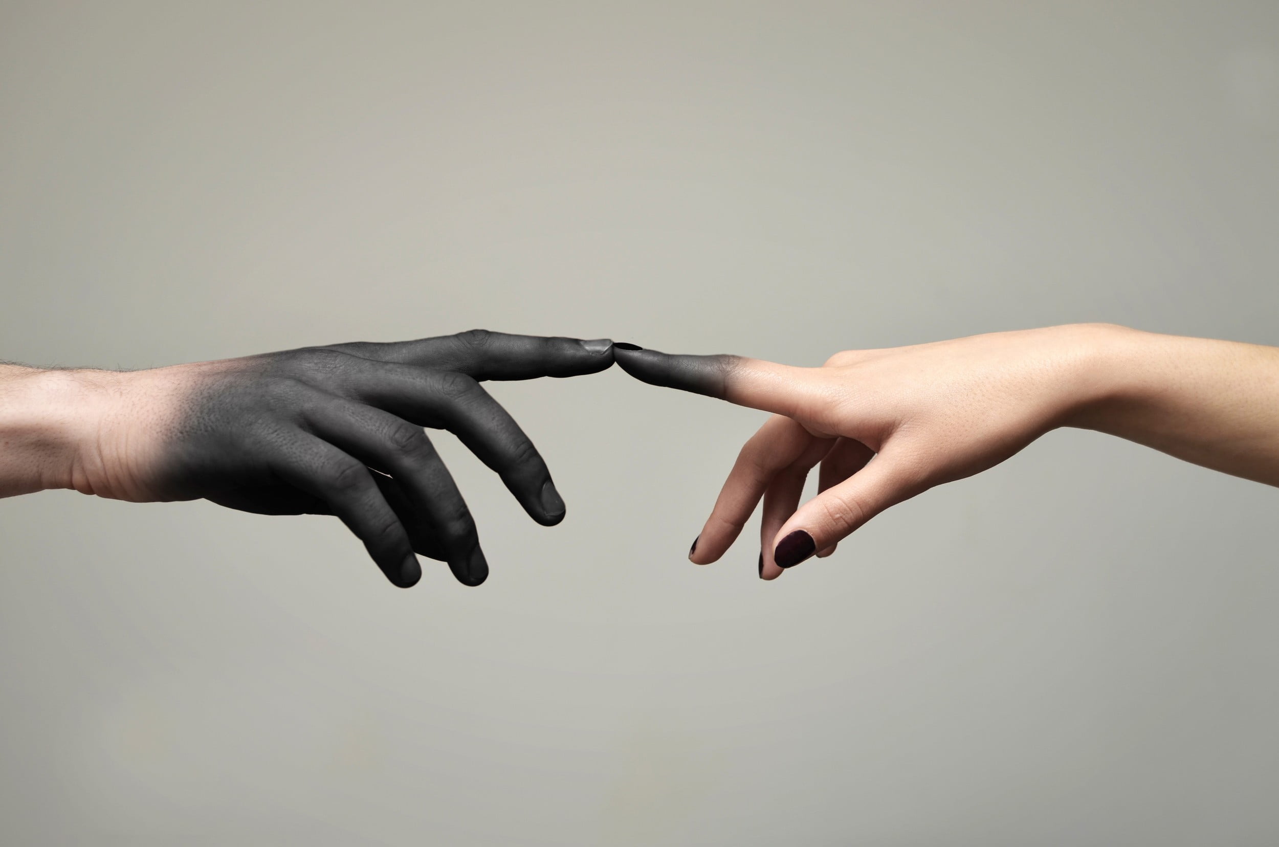 copy space, men, colored background, human limb, human body part, unrecognizable person, gray background, indoors, two, hands, human finger, studio shot, HD Wallpaper