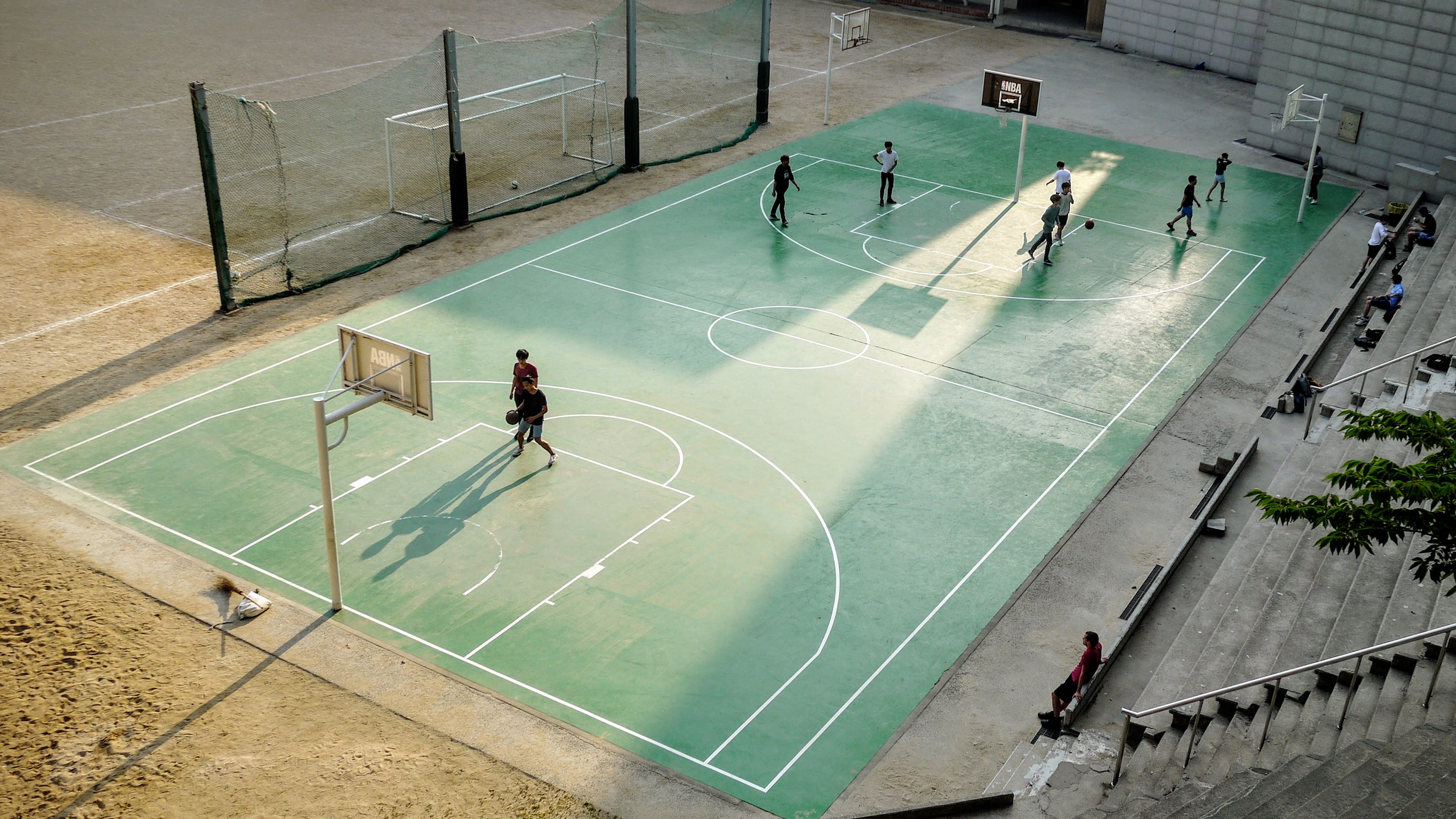 men, lifestyles, basketball player, net, seoul, park, playing, soccer, leisure activity, day, people, court, nature, korea, person, 2K, healthy lifestyle, HD Wallpaper