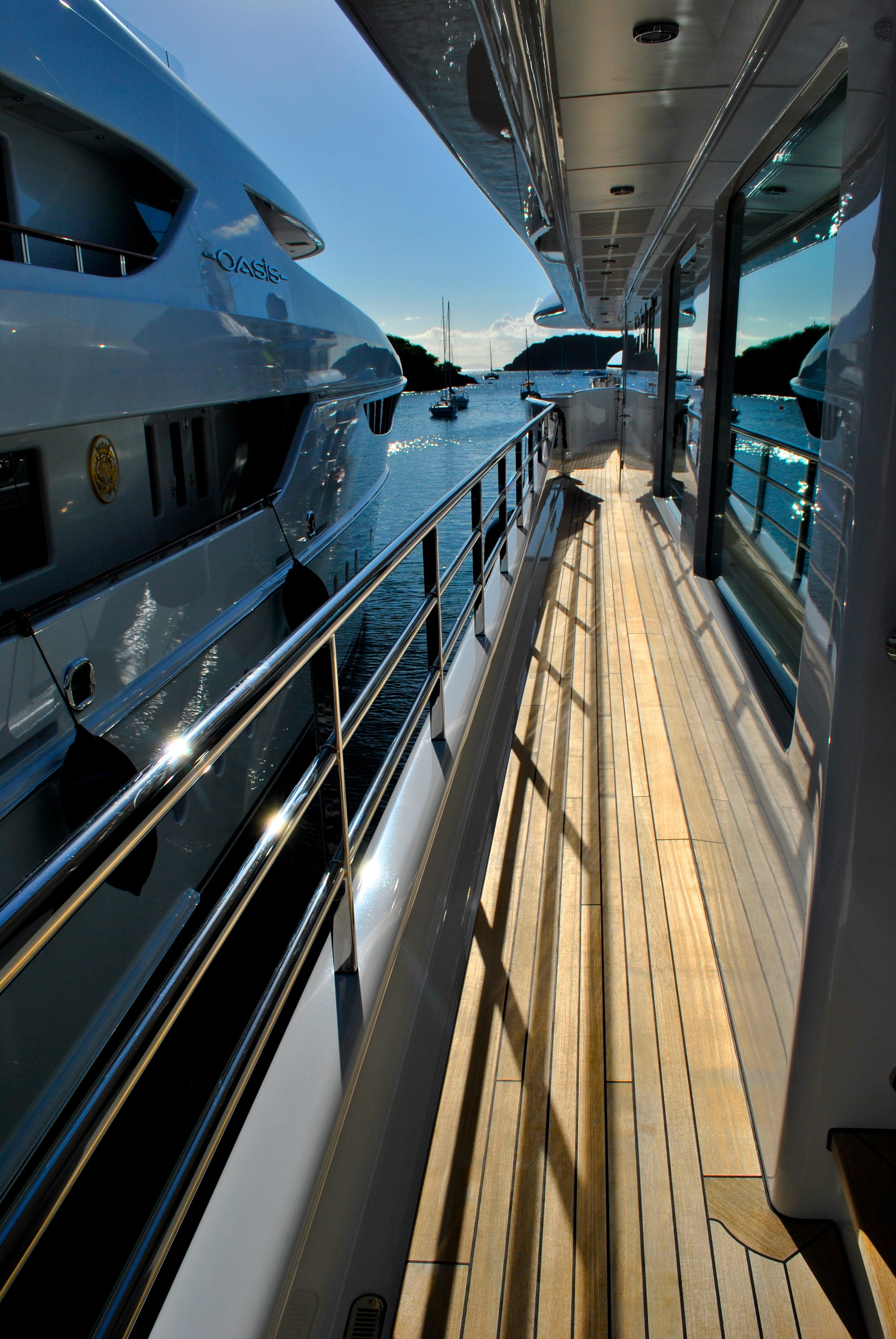 public transportation, yacht deck, mode of transportation, megayachts, the way forward, day, travel, moving walkway, megayacht, convenience, boats, no people, Phone HD Wallpaper