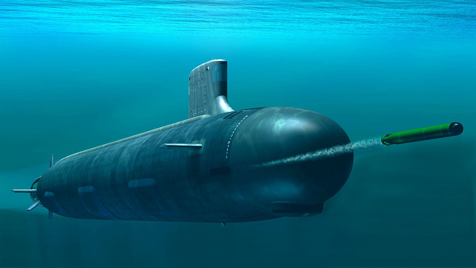 underwater, 1080P, torpedo, vehicle, submarine, military, HD Wallpaper