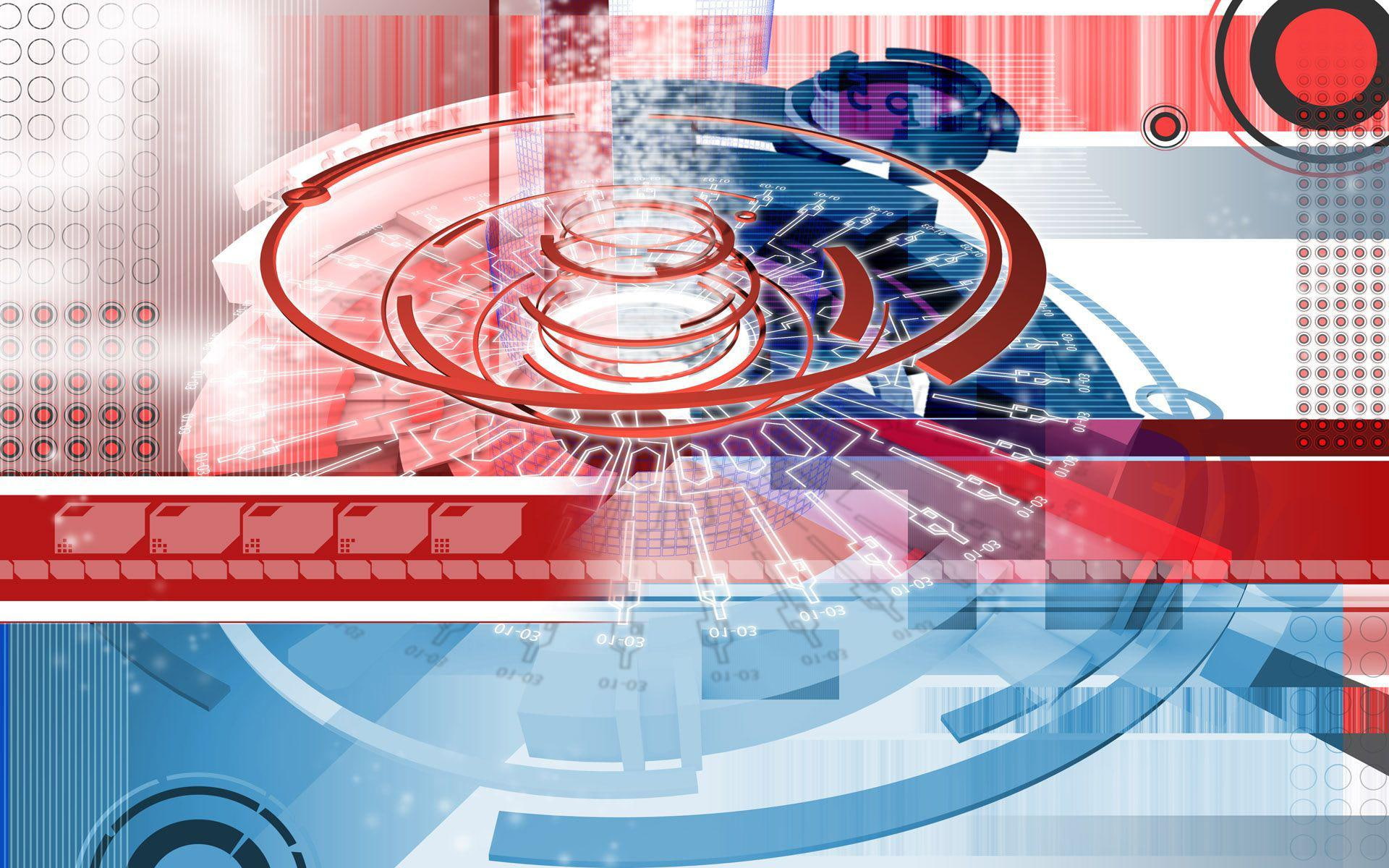 1080P, 3d, red, rings, game, 1920x1200, blueprint, ring, technika, HD Wallpaper