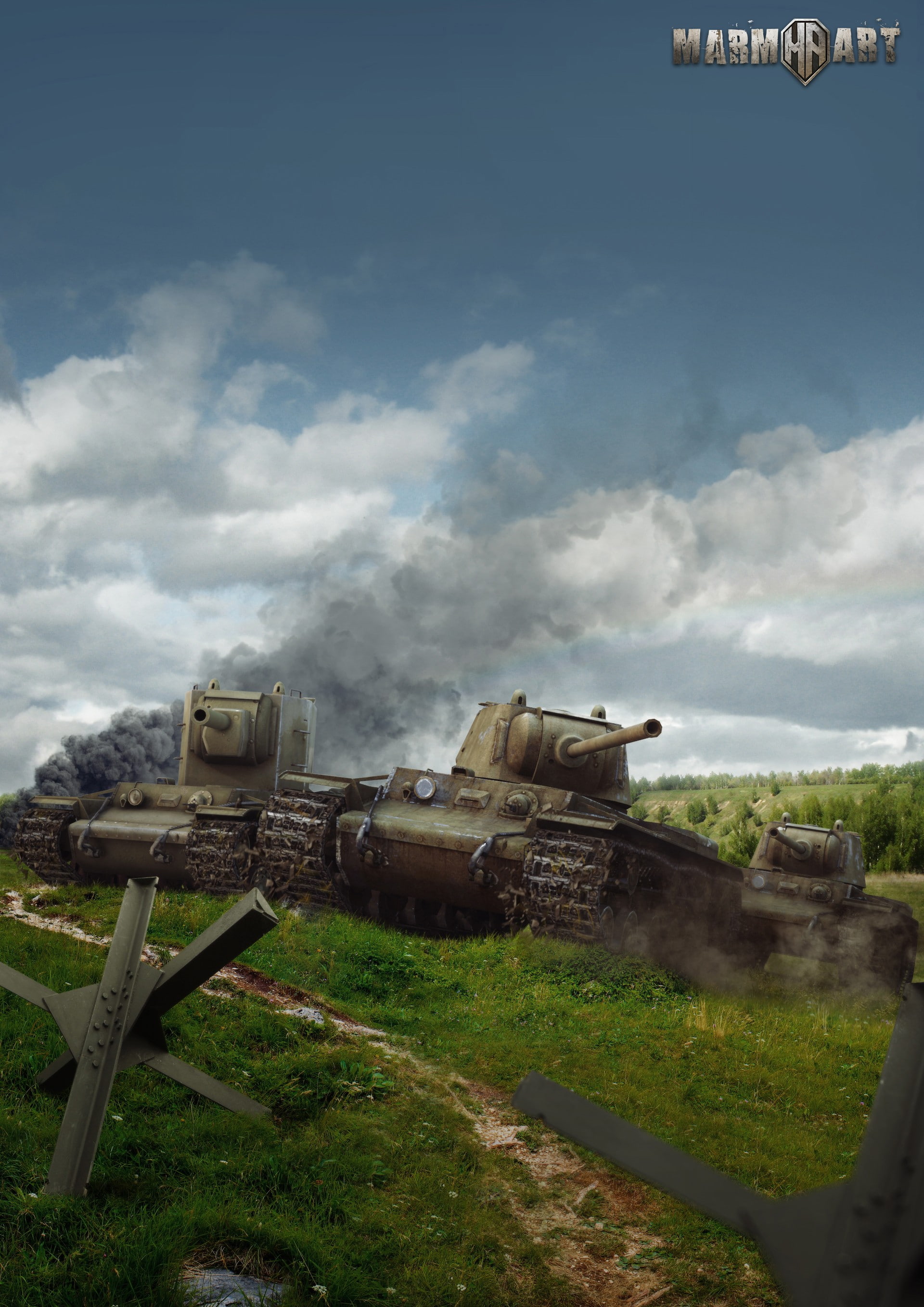 tank, wargaming, World of Tanks, 2K, video games, KV-2, KV-1, Phone HD Wallpaper