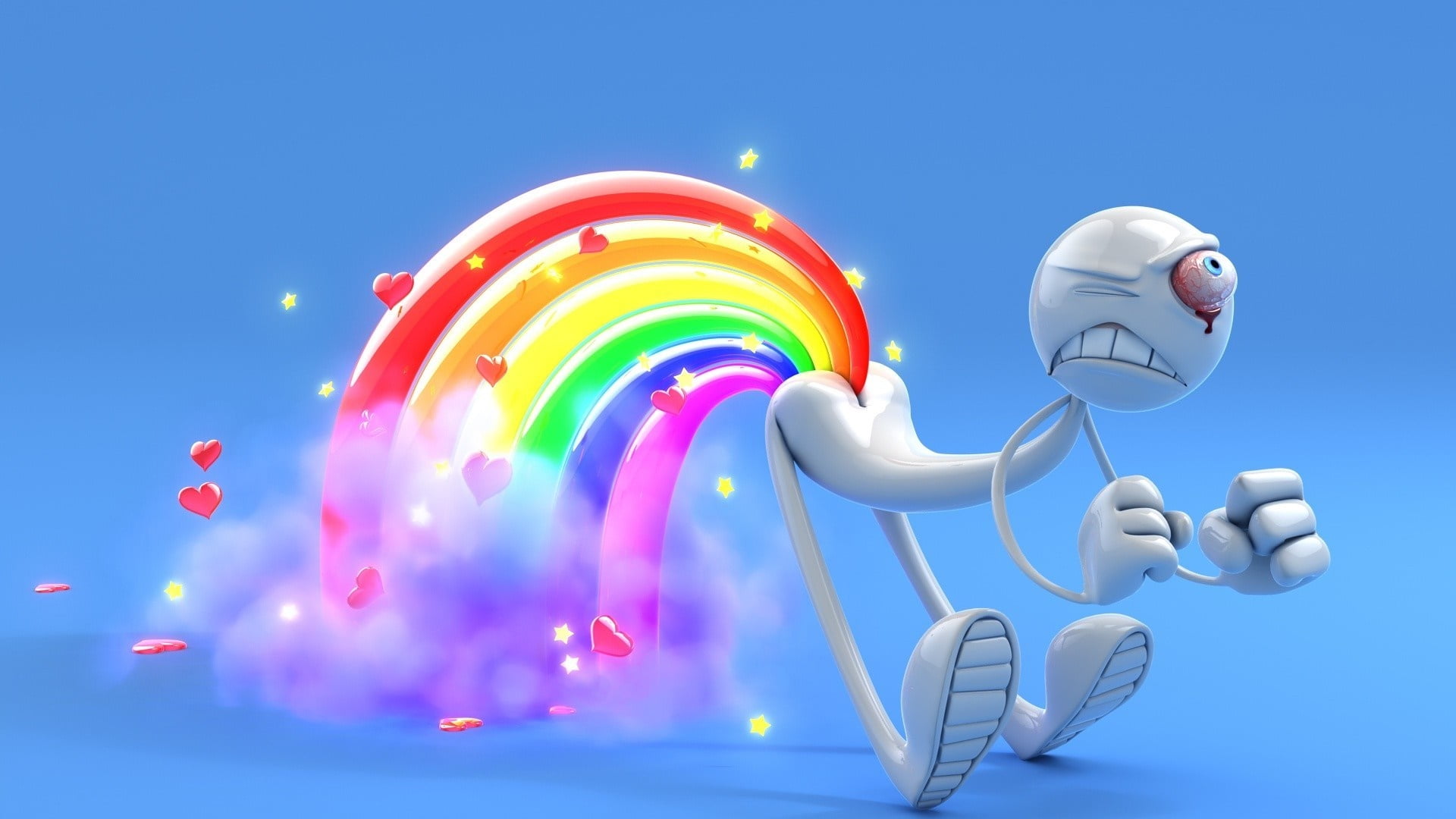 variation, toy, nature, farting, connection, vibrant color, choice, multi colored, fun, rainbow, motion, no people, studio shot, sky, funny, heart, communication, HD Wallpaper