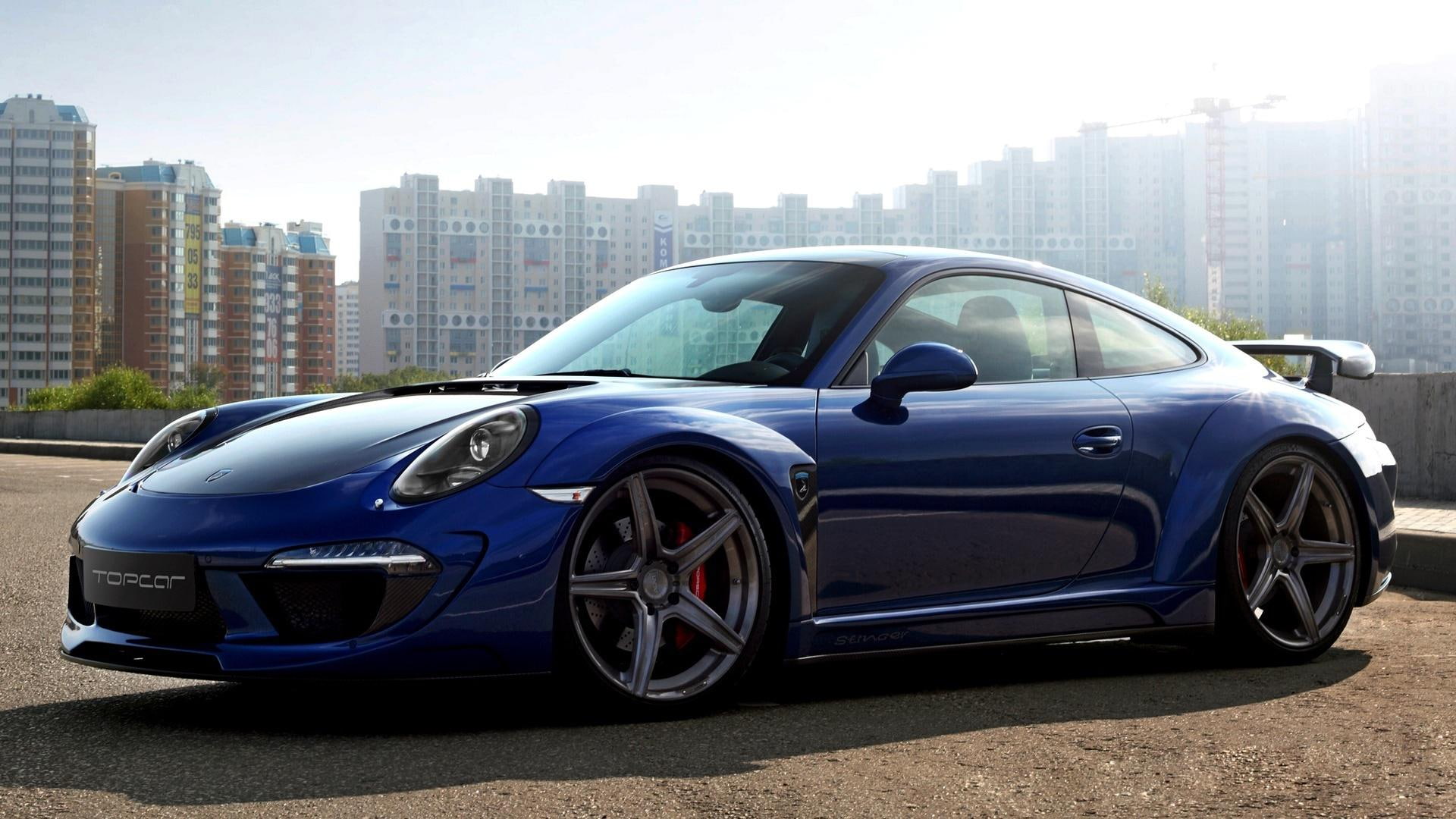 carrera, side, side view, porsche, view, blue, porsche 911, 1080P, HD Wallpaper