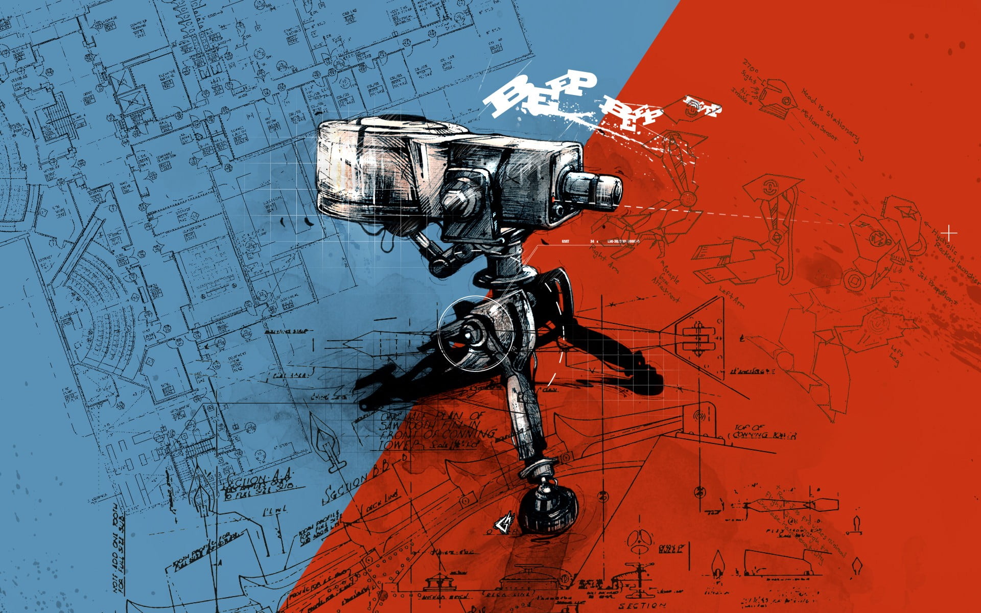 Valve, technology, plan, paper, planning, still life, creativity, gun, architecture, video games, Engineer (character), photography themes, Team Fortress 2, HD Wallpaper