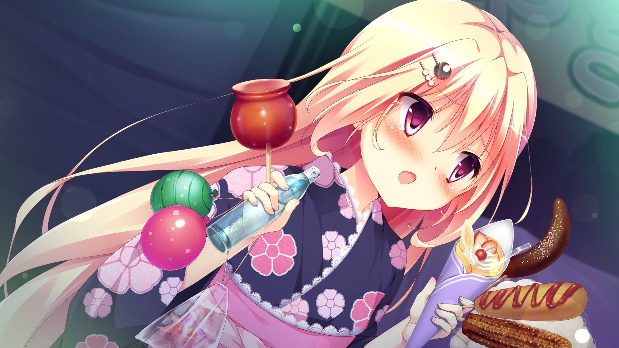 2048x1152, carrot, anime girls, angora, haired, ore, character, ni, anime, visual, kureta, ageru, kanojo, 1080P, lu, visual novel, carrot lu angora, girl, HD Wallpaper