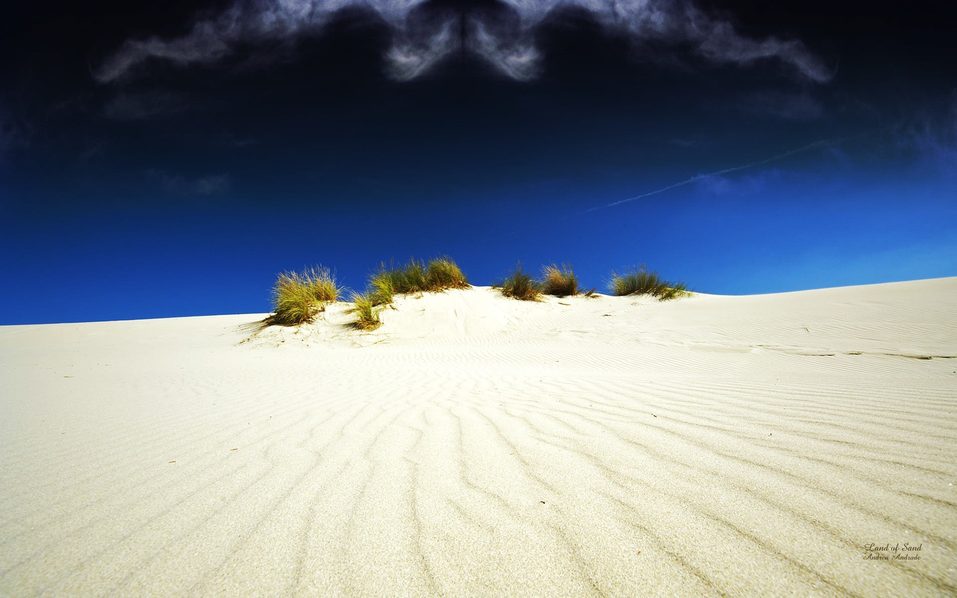 cloud - sky, sky, linear, 1080P, leafed, outdoors, sand dune, tranquil scene, landscape, plants, desert, non-urban scene, climate, nature, scenics - nature, HD Wallpaper