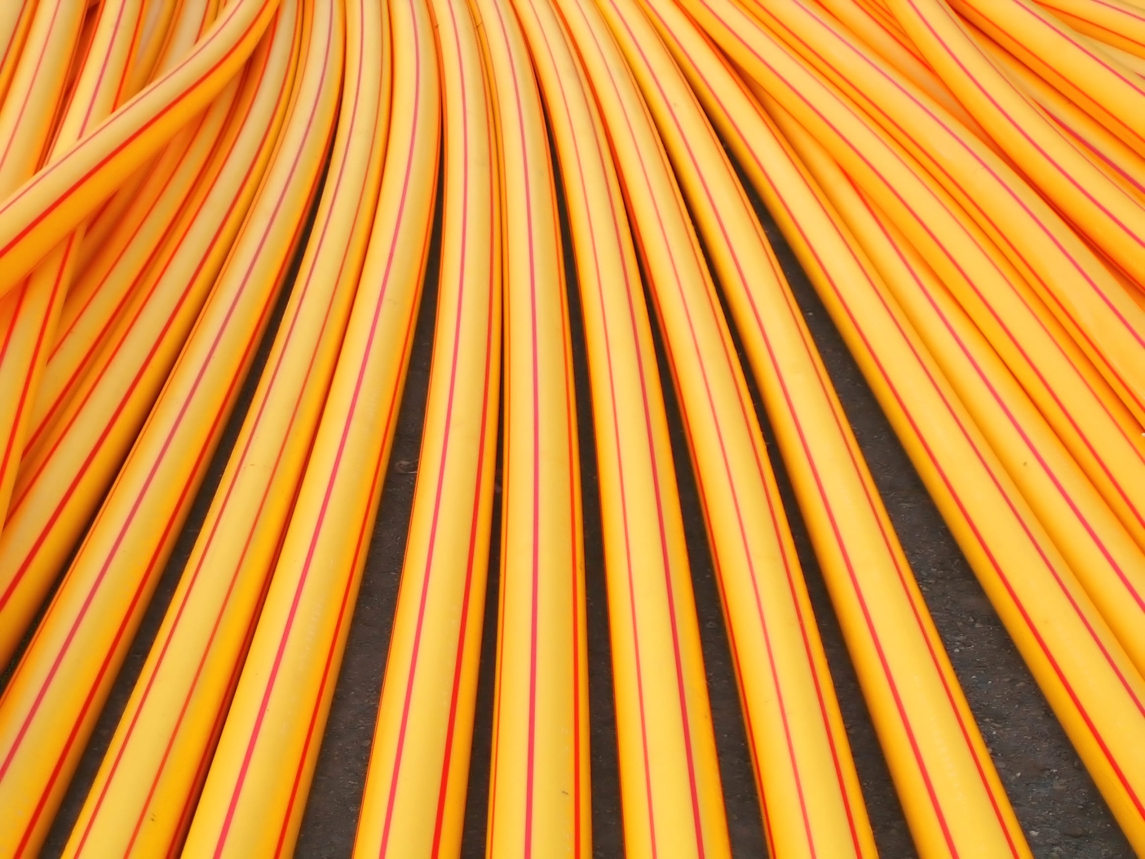 pasta, industry, still life, parallel, empty, yellow, close-up, abundance, 1080P, full frame, side by side, industrial, pipe, steel, pile, pattern, construction industry, HD Wallpaper