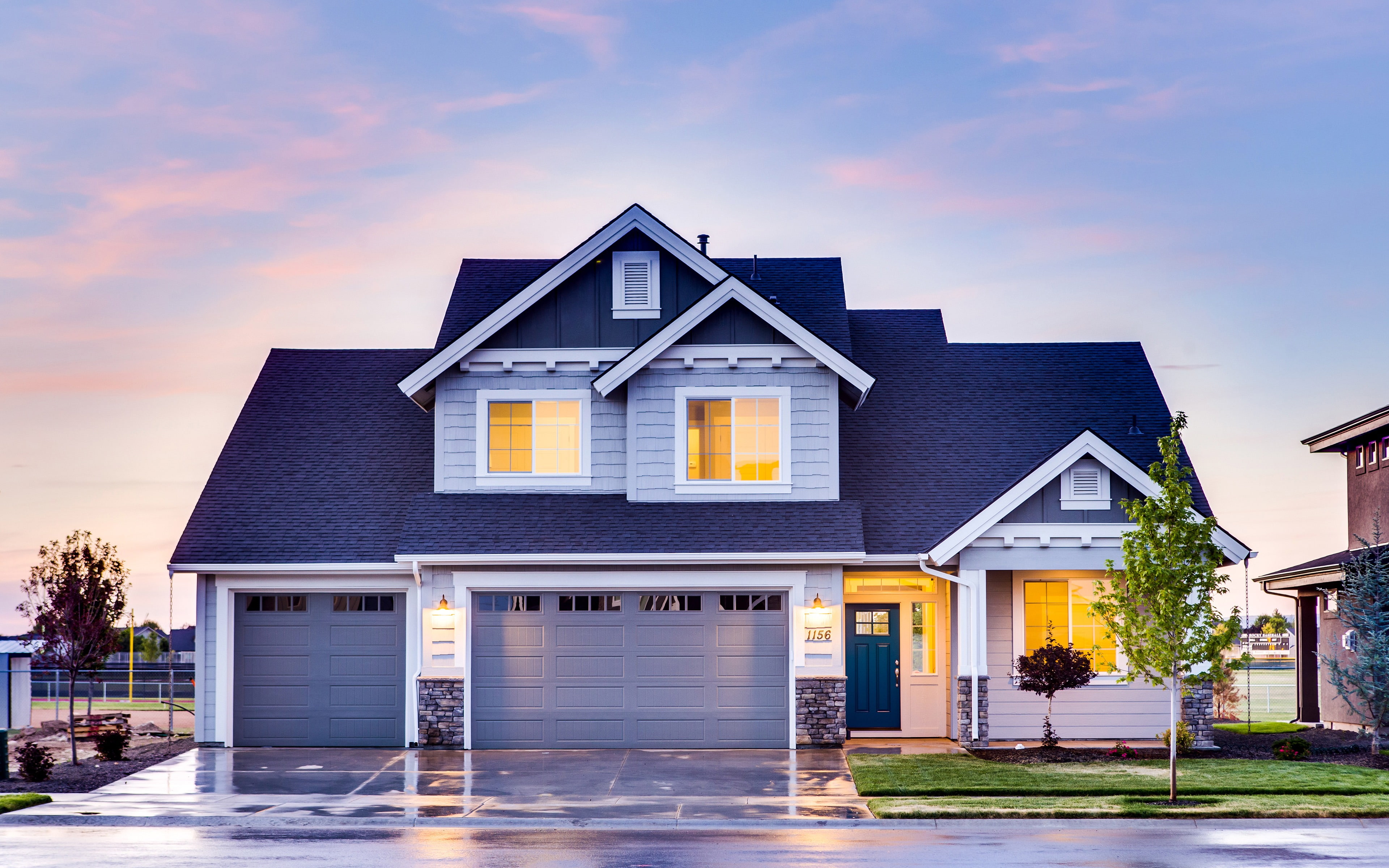 cloud - sky, building, home ownership, window, garage, building exterior, architecture, built structure, family, sky, nature, k, entrance, city, front, HD Wallpaper