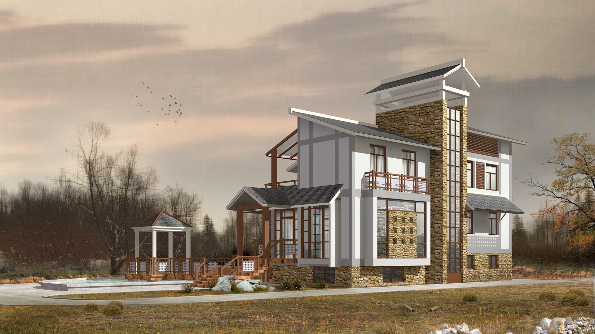 architecture, the project, house, 1080P, HD Wallpaper