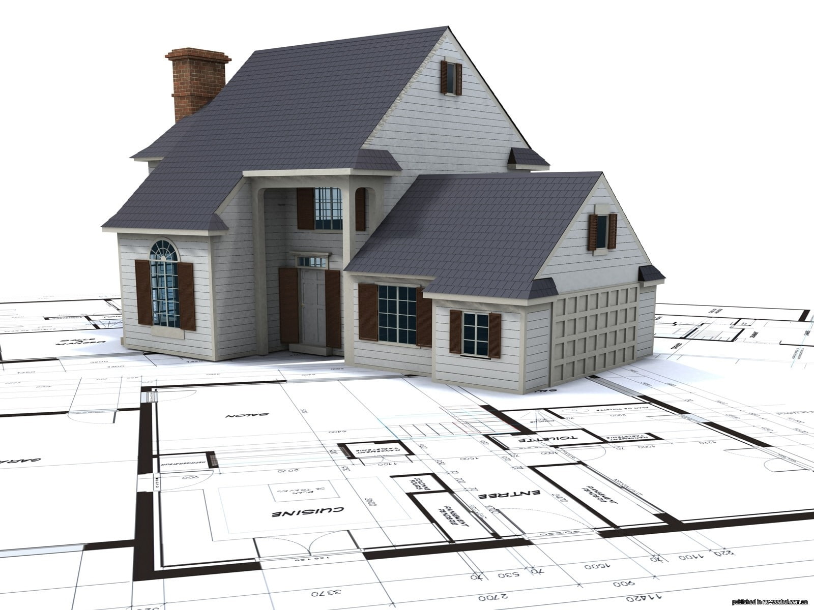 hd, architecture, d, renders, 3D view, houses, view, 720P, white, art, HD Wallpaper