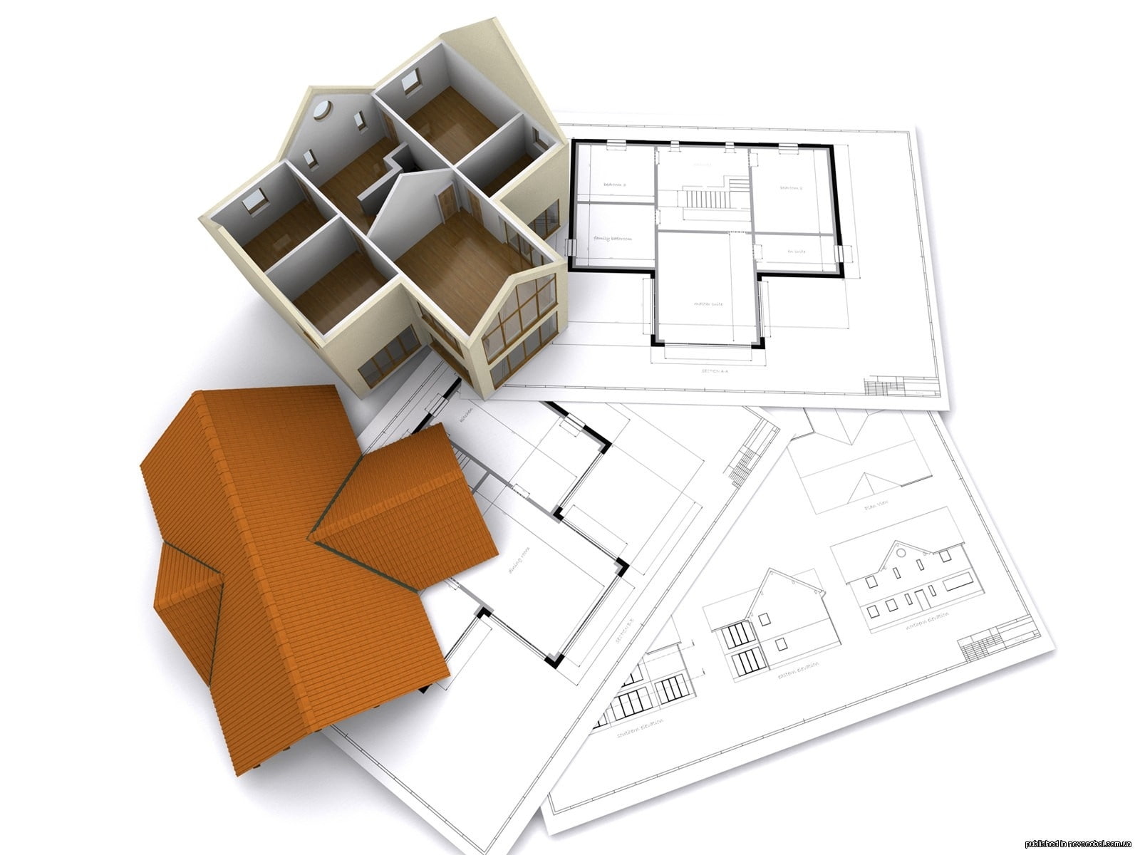view, d, art, houses, renders, 3D view, 720P, hd, white, architecture, HD Wallpaper