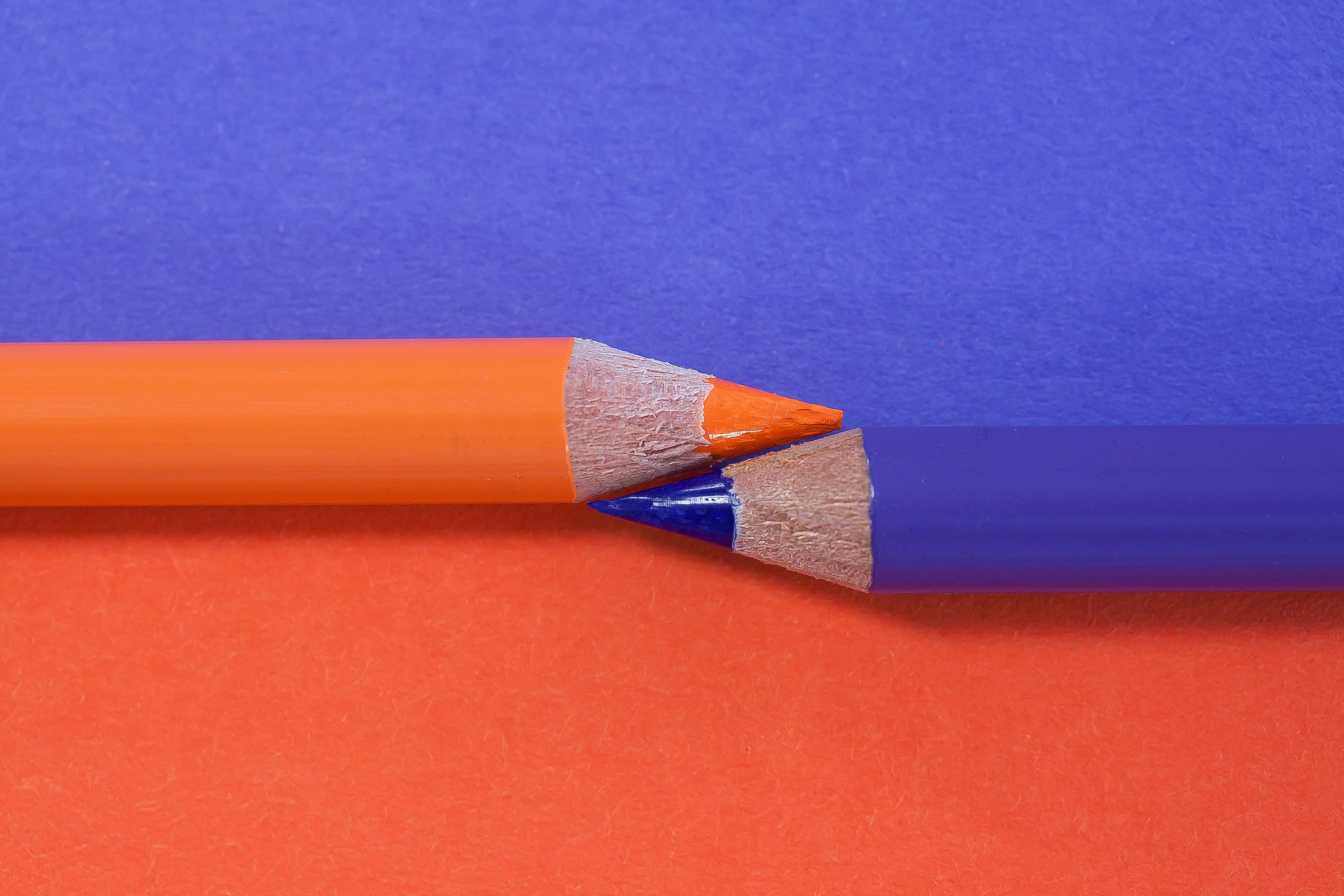 cut out, colorful, still life, complementary, tips on, orange color, flat design, write, writing implement, draw, purple, wood, education, no people, copy space, HD Wallpaper