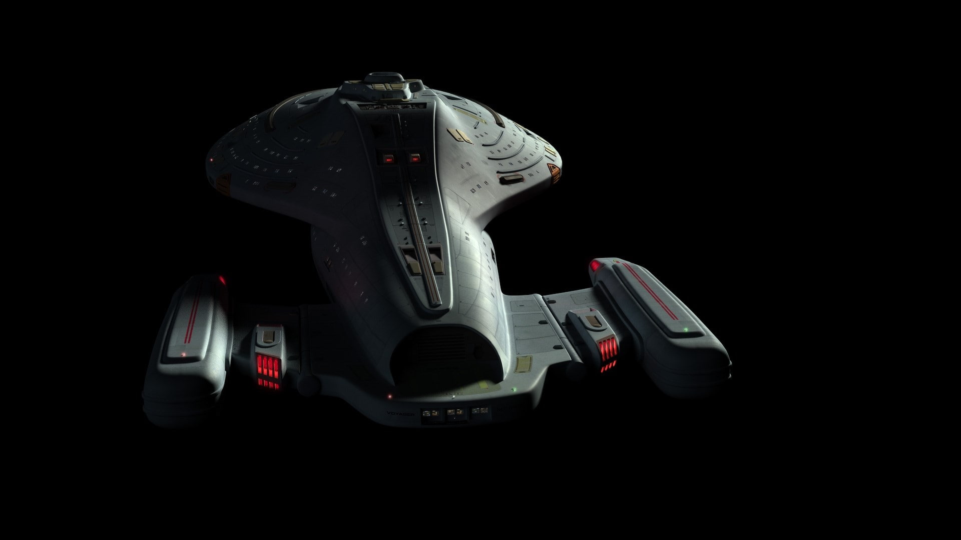 black background, star trek voyager, plane, copy space, cut out, toy car, studio shot, no people, close-up, toy, mode of transportation, man made, man made object, HD Wallpaper
