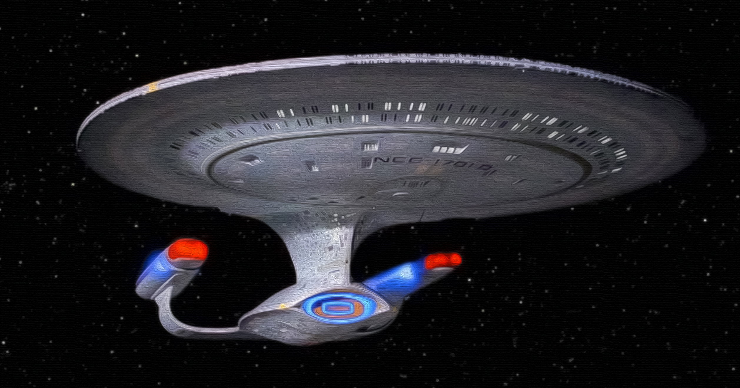 USS Enterprise NCC-1701D, painting, Star Trek, 1080P, HD Wallpaper