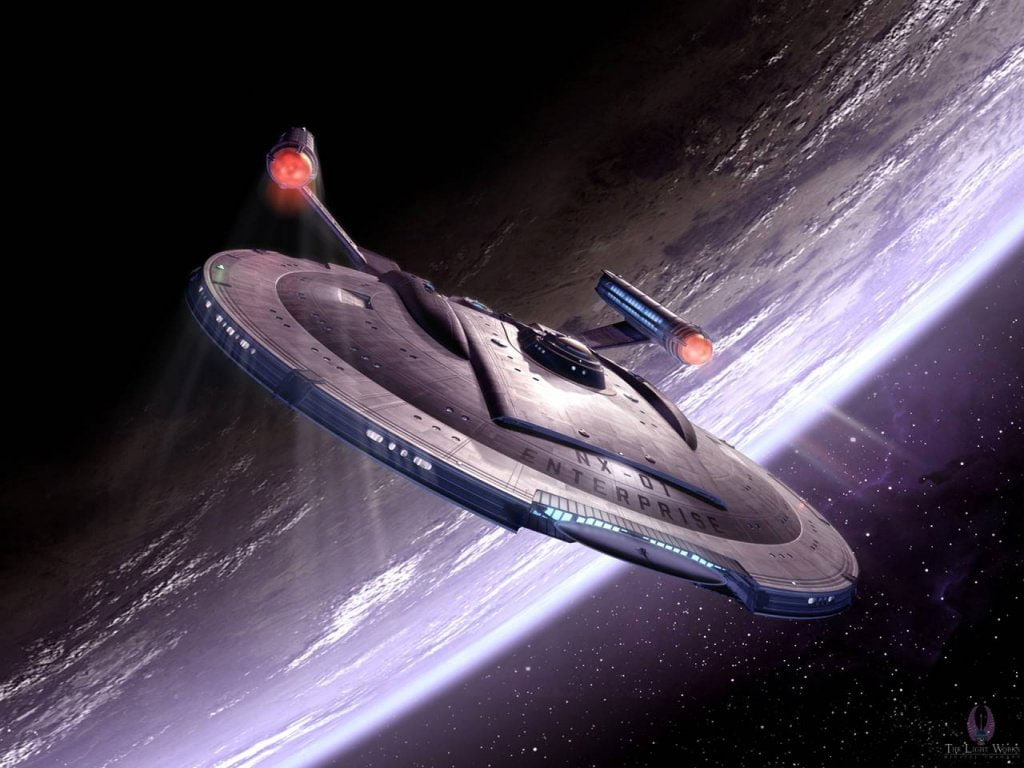 ship, art, nx, series, hd, entertainment, 480P, enterprise, space, space ship, tv, Star Trek, HD Wallpaper
