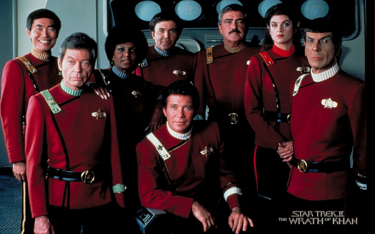 cast, william, trek, star, nimoy, spock, kirk, wrath, khan, movies, leonard, hd, shatner, 720P, the, HD Wallpaper