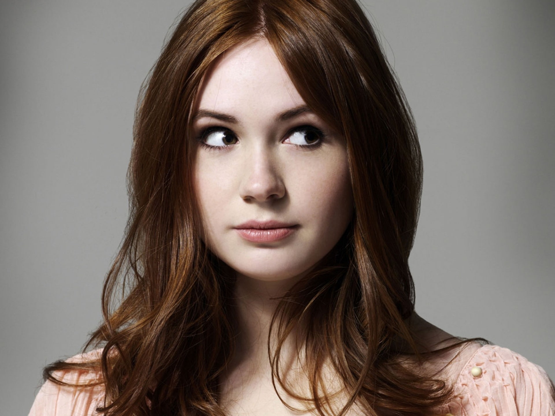 x, karen, closeup, pond, close-up, women, portrait, 1080P, people, actresses, art, redheads, gillan, hd, actress, doctor, long, amy, wal, hair, HD Wallpaper