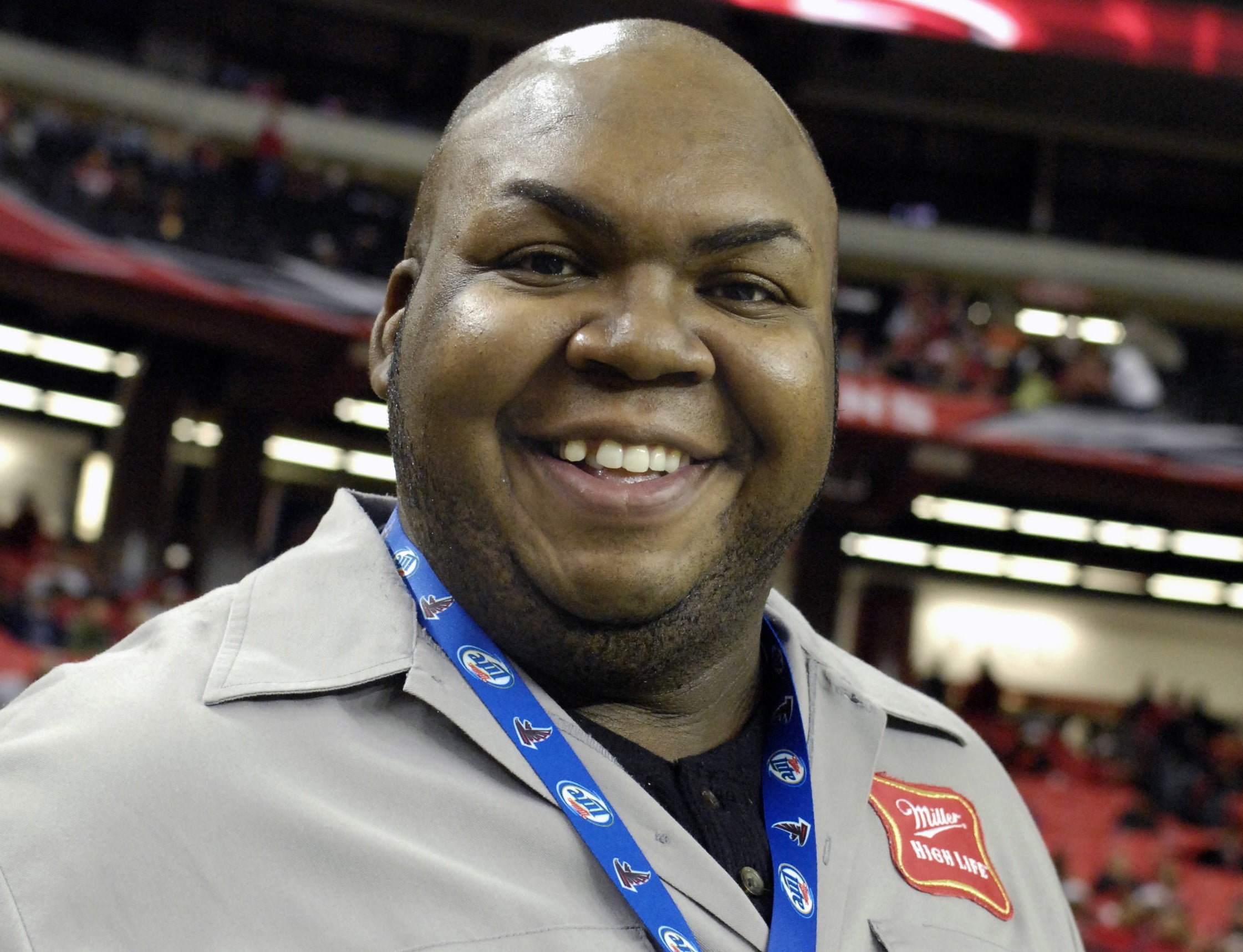 smiling, front view, portrait, lanyard, happiness, shaved head, one person, democracy, looking at camera, windell middlebrooks, actor, headshot, emotion, HD Wallpaper