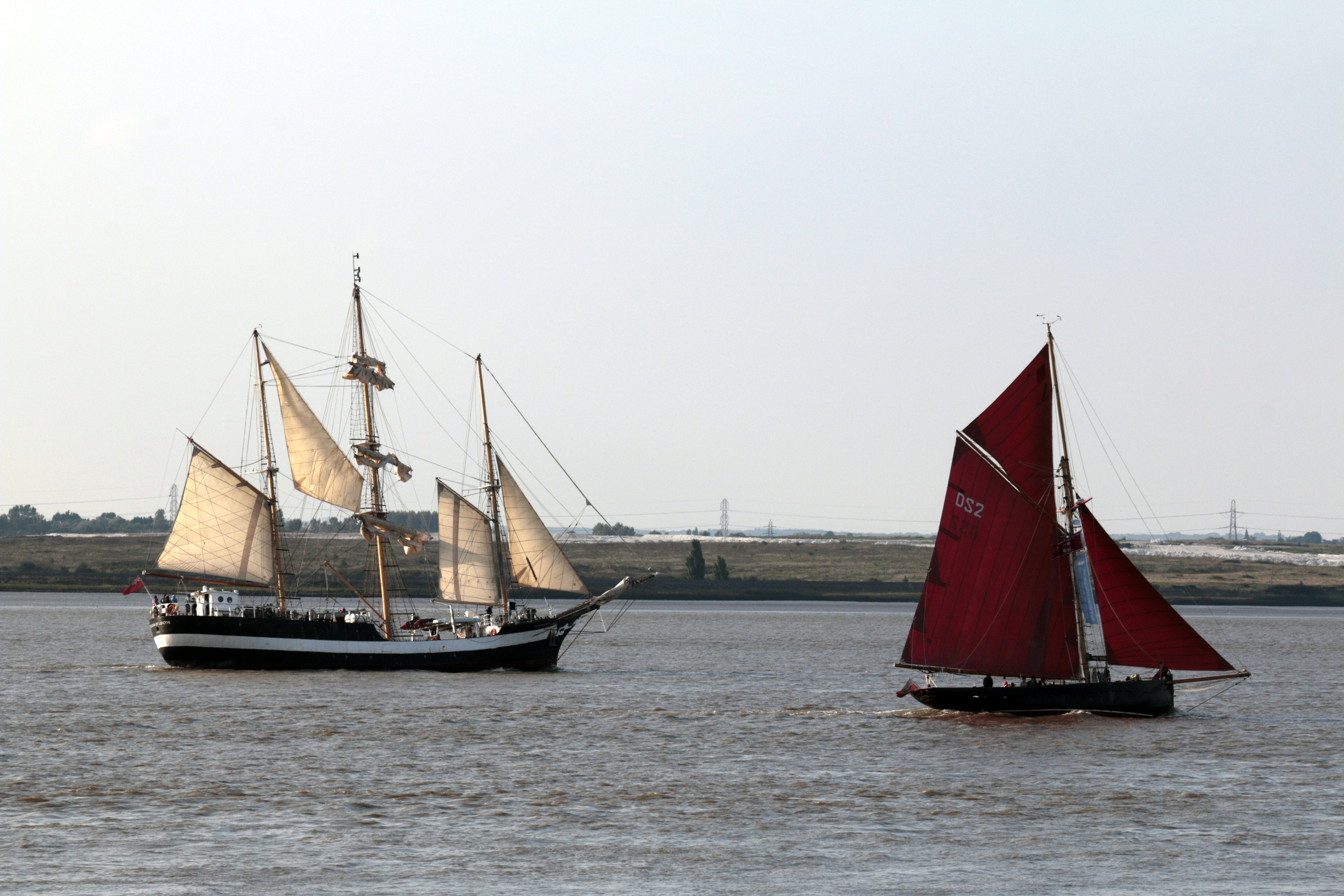sailing ship, marine, voyage, vintage, lanyards, ocean, architecture, sailboat, sea, navigation, wooden, sails, sailboats, mast, copy space, ship, nature, HD Wallpaper