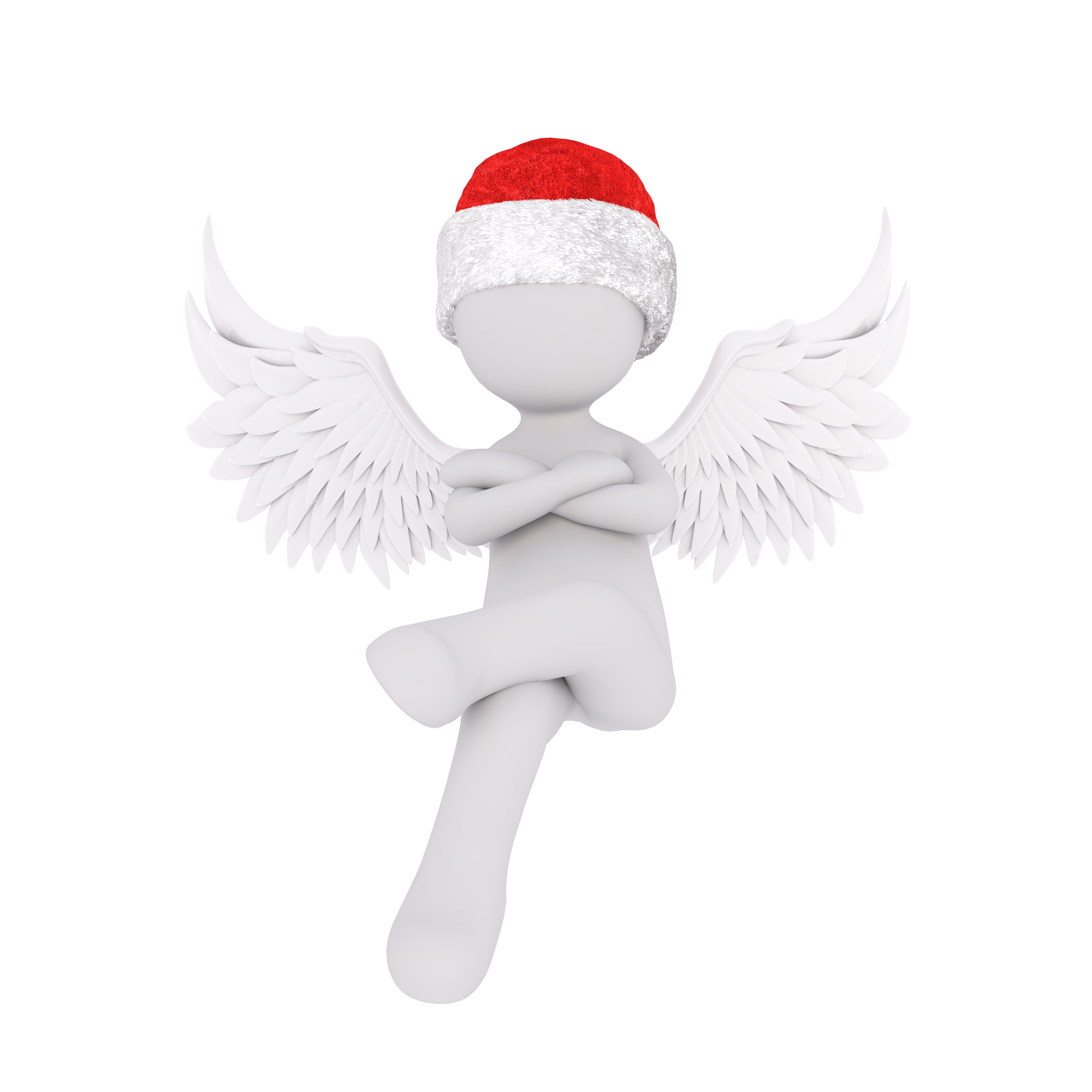 creativity, male likeness, style, xmas, full body, pose, art and craft, movement, guardian angel, santa hat, harmony, copy space, cut out, no people, winter, Phone HD Wallpaper