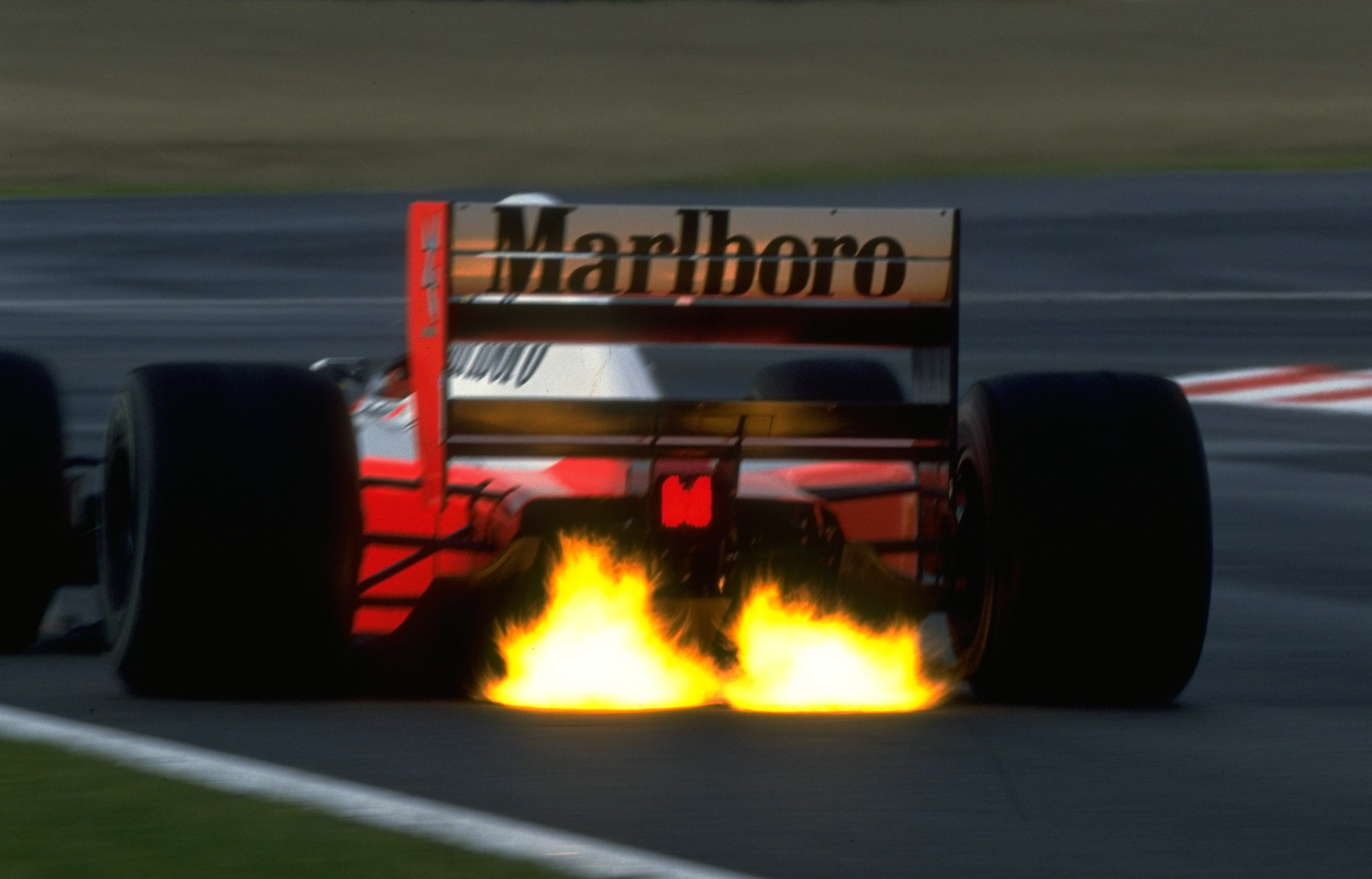 outdoors, security, motor vehicle, western script, Ayrton Senna, 2K, fire - natural phenomenon, transportation, flame, mode of transportation, text, sign, HD Wallpaper